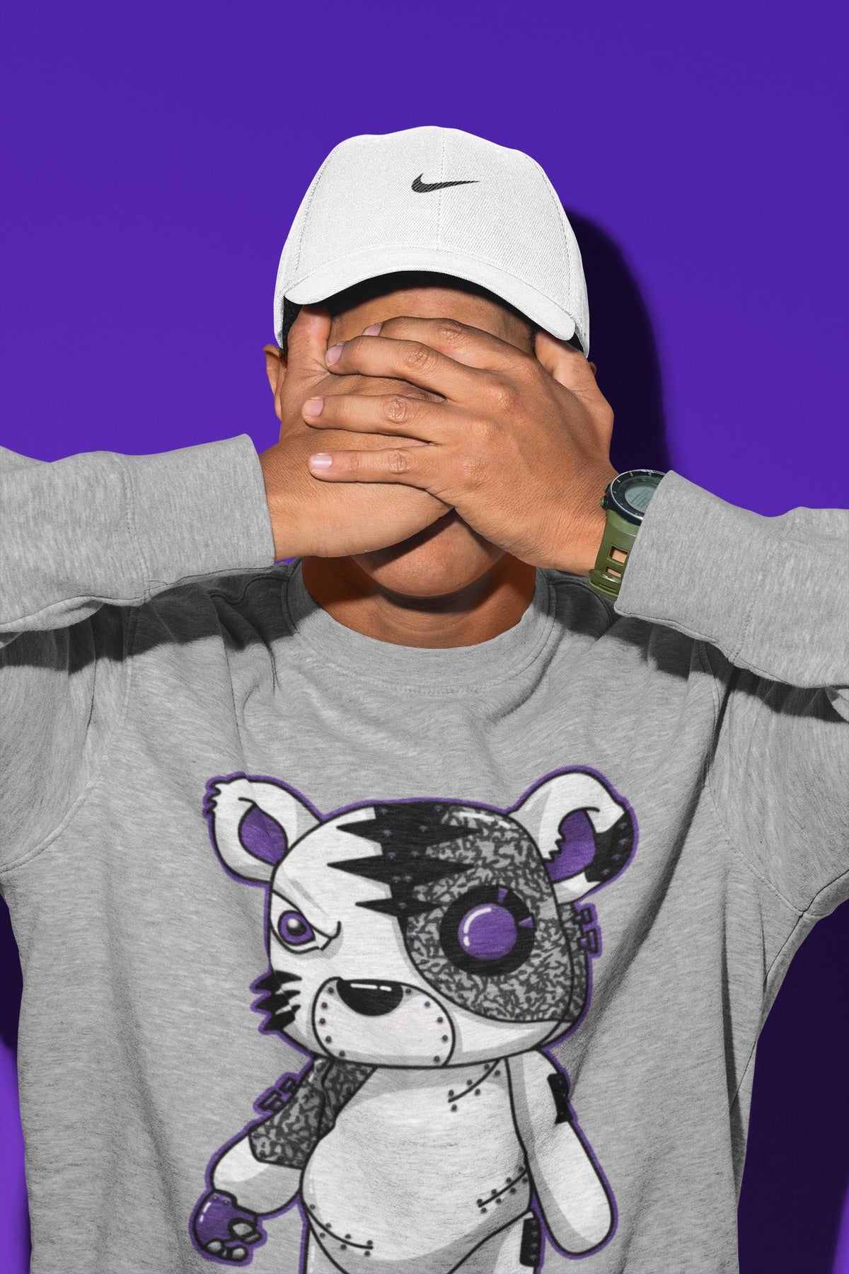 Jordan 3 Dark Iris Sneaker Matching T-Shirt Cyborg Tiger Sneaker Tees Jordan 3 Dark Iris Sneaker Release Tees Crew Neck Tees