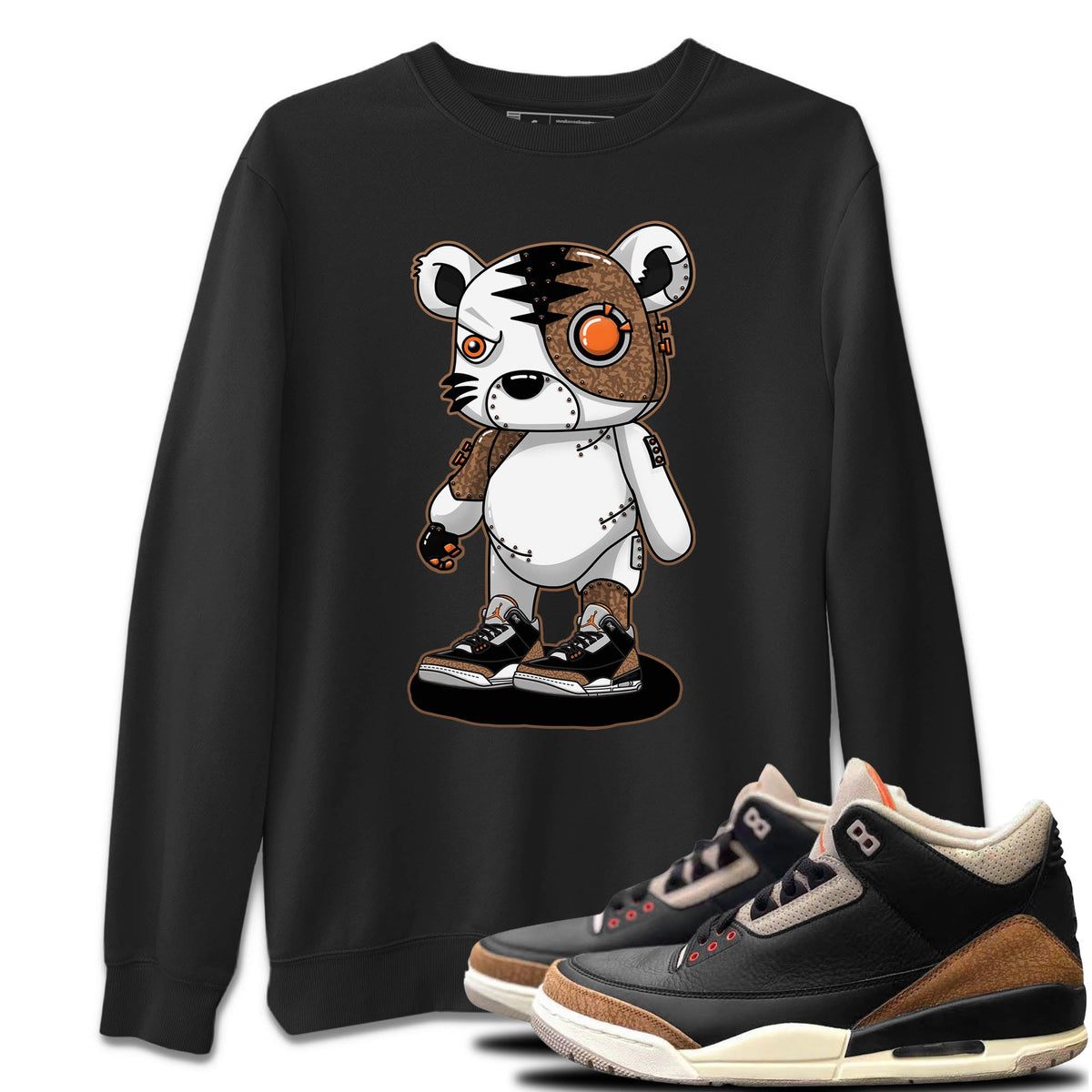 Jordan 3 Desert Elephant Sneaker Matching T-Shirt Cyborg Tiger Sneaker Tees Jordan 3 Desert Elephant Sneaker Release Tees Crew Neck Tees