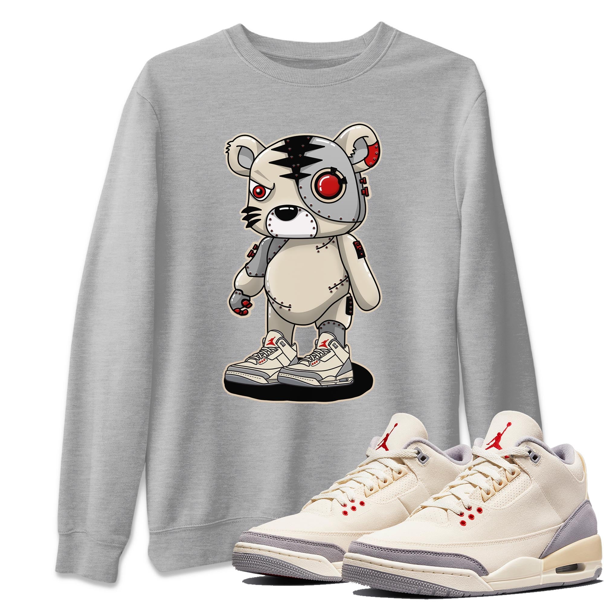 Jordan 3 Muslin Shirt To Match Jordans Cyborg Tiger Sneaker Tees Jordan 3 Muslin Drip Gear Zone Sneaker Matching Clothing Unisex Shirts