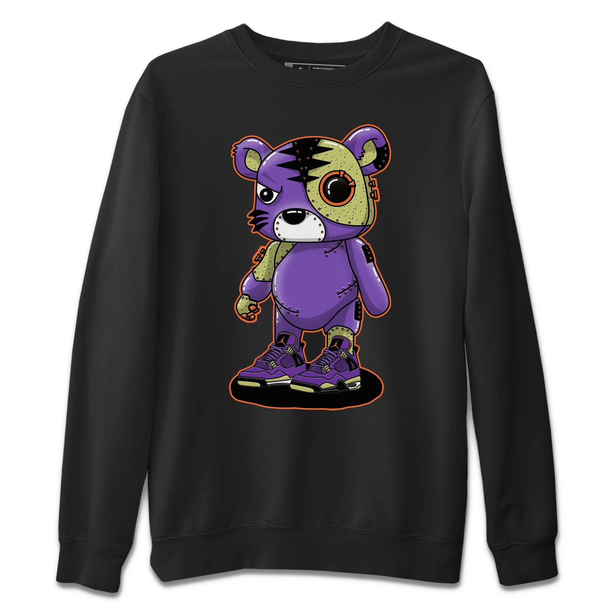 Jordan 4 Canyon Purple Sneaker Matching T-Shirt Cyborg Tiger Sneaker Tees Jordan 4 Canyon Purple Sneaker Release Tees Crew Neck Tees