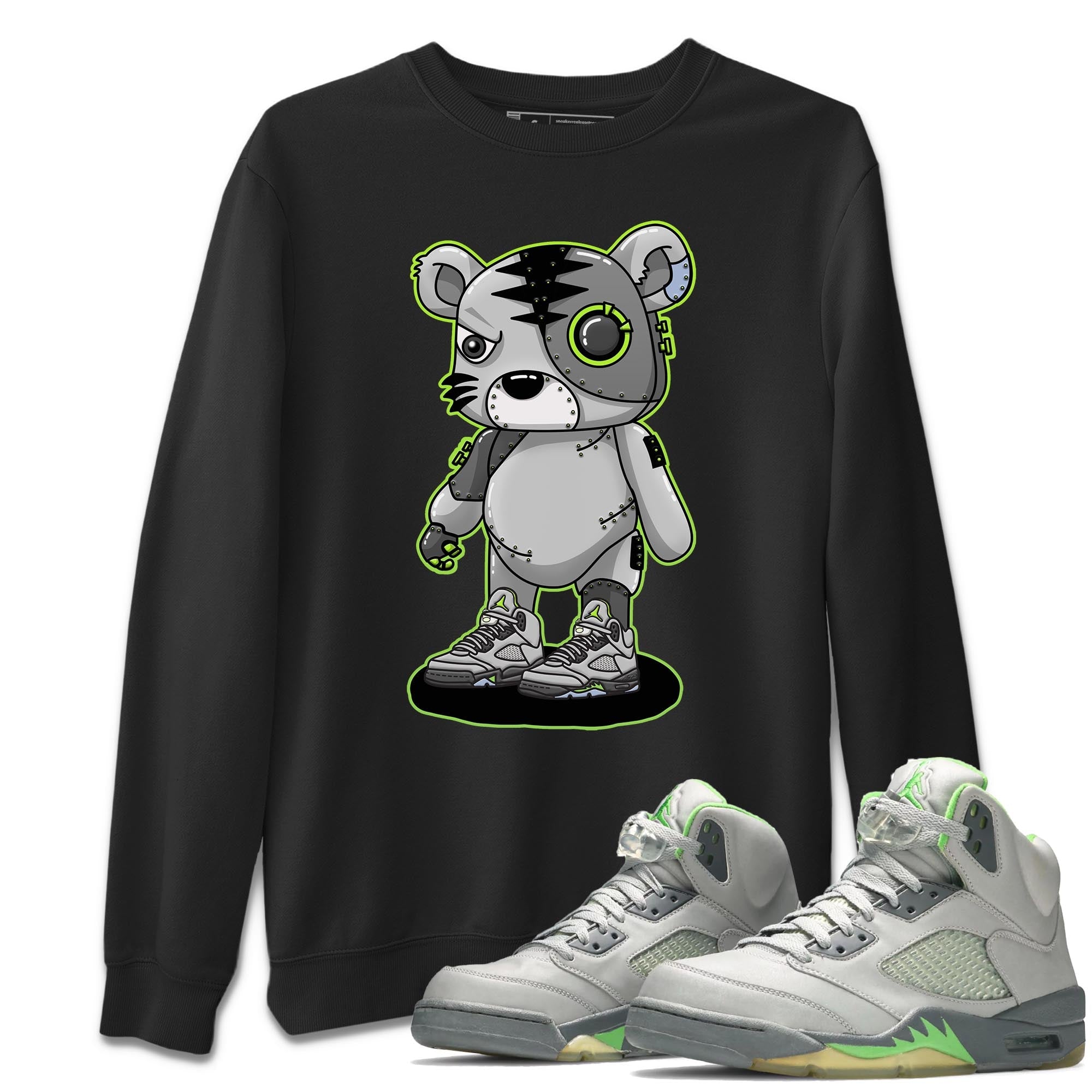 Jordan 5 Green Bean Sneaker Matching T-Shirt Cyborg Tiger Sneaker Tees Jordan 5 Green Bean Sneaker Release Tees Crew Neck Tees
