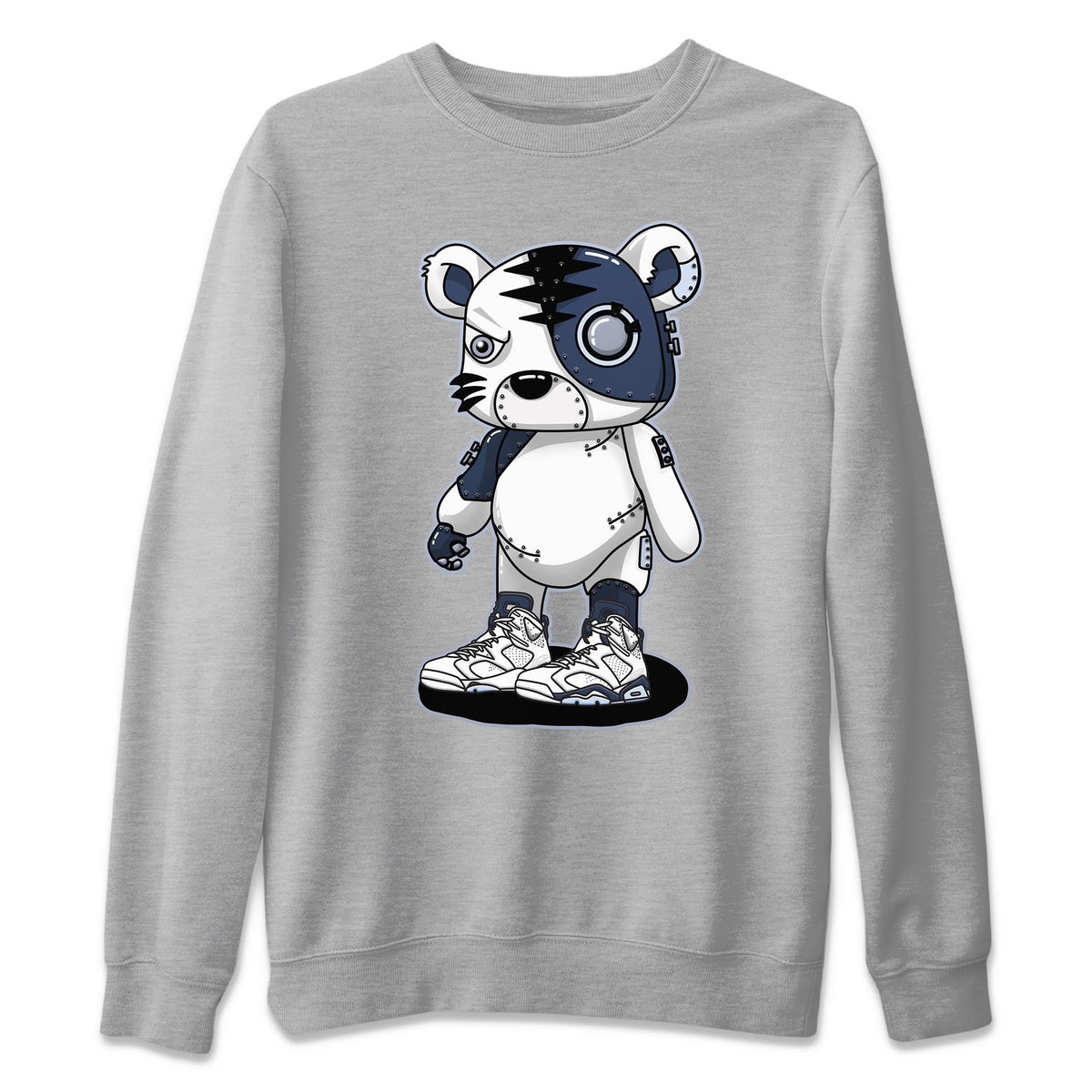 Jordan 6 Midnight Navy Sneaker Matching T-Shirt Cyborg Tiger Sneaker Tees Jordan 6 Midnight Navy Sneaker Release Tees Crew Neck Tees