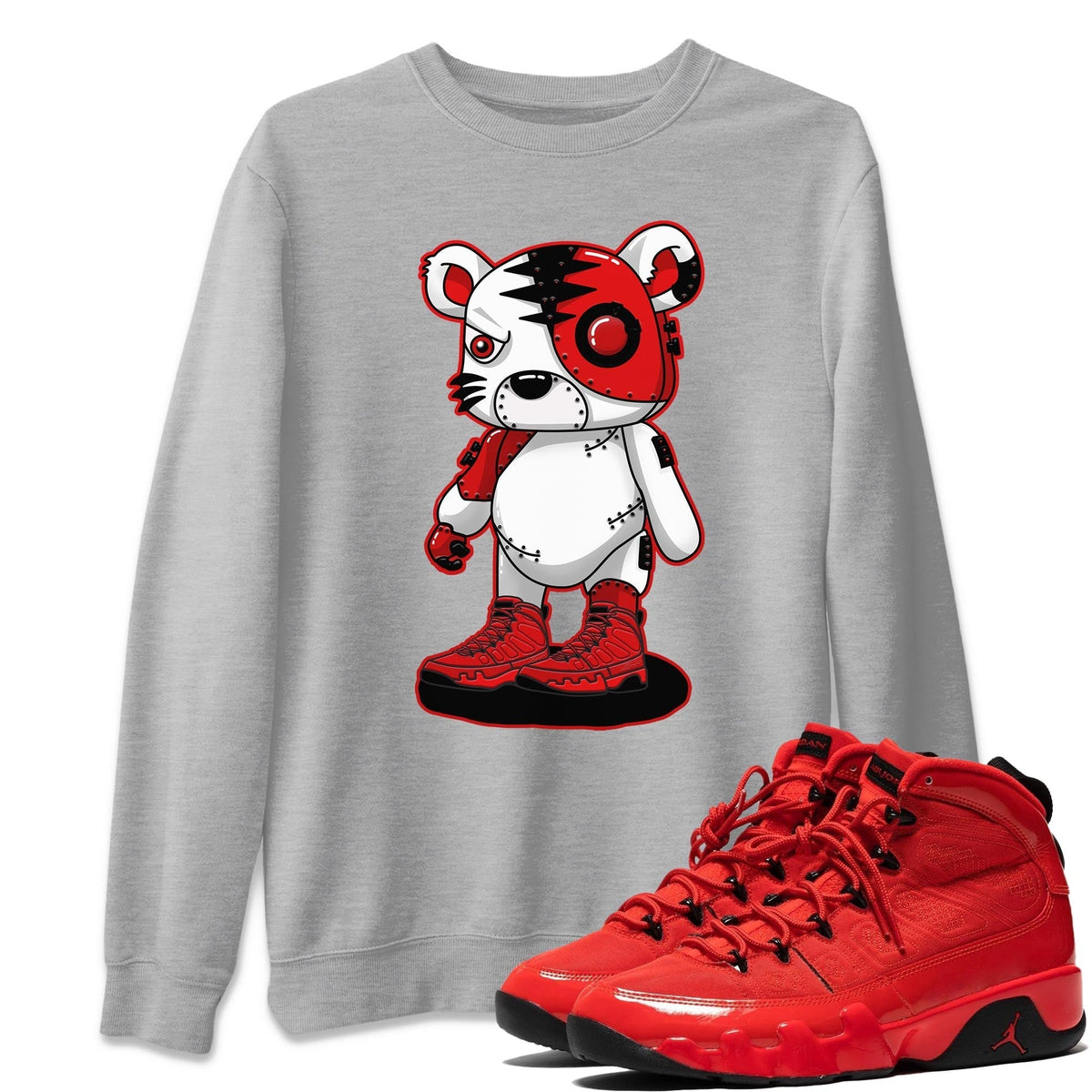 Jordan 9 Chile Red Shirt To Match Jordans Cyborg Tiger Sneaker Tees Jordan 9 Chile Red Drip Gear Zone Sneaker Matching Clothing Unisex Shirts