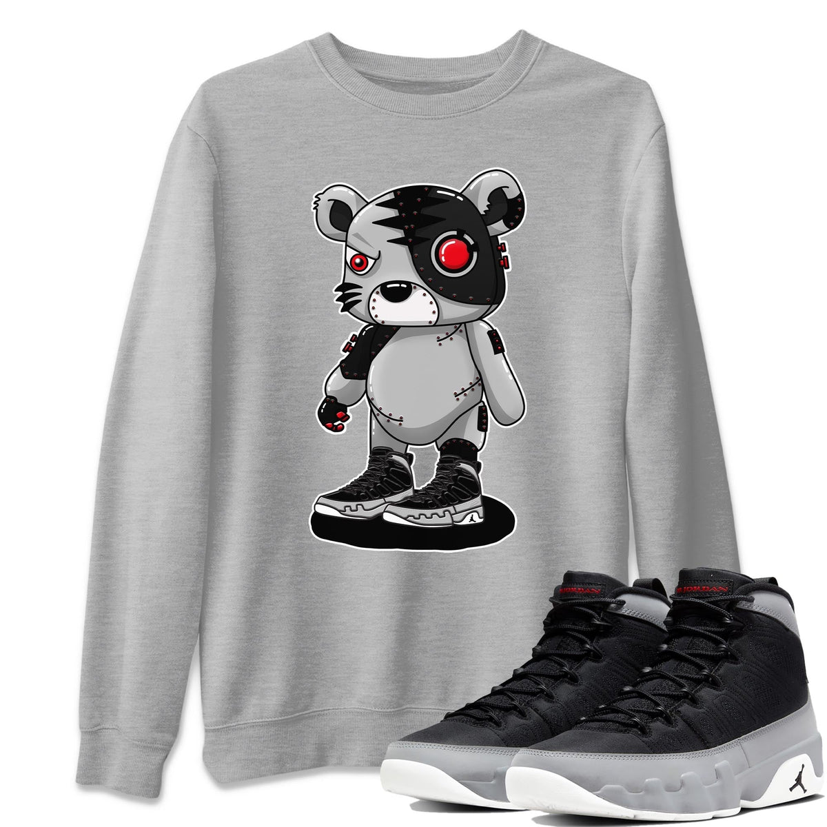 Jordan 9 Particle Grey Shirt To Match Jordans Cyborg Tiger Sneaker Tees Jordan 9 Particle Grey Drip Gear Zone Sneaker Matching Clothing Unisex Shirts