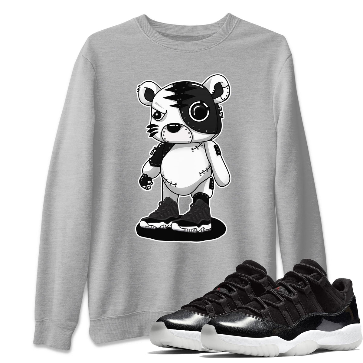 Jordan 11 72-10 Sneaker Matching T-Shirt Cyborg Tiger Sneaker Tees Jordan 11 72-10 Sneaker Release Tees Crew Neck Tees