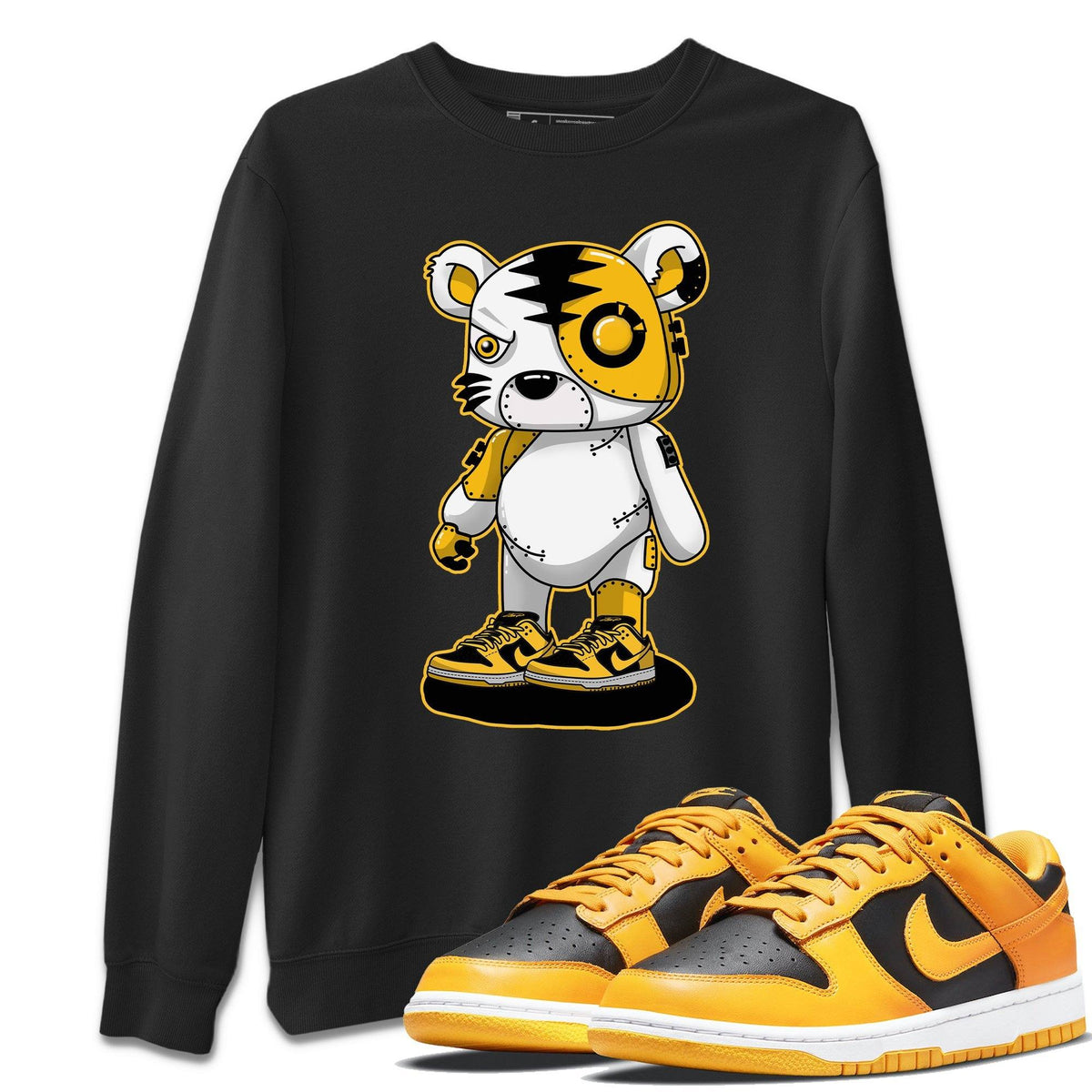 Dunk Championship Goldenrod Sneaker Match Tees Cyborg Tiger Sneaker Tees Dunk Championship Goldenrod Jordan to match sneaker T-Shirt Crew Neck Shirts