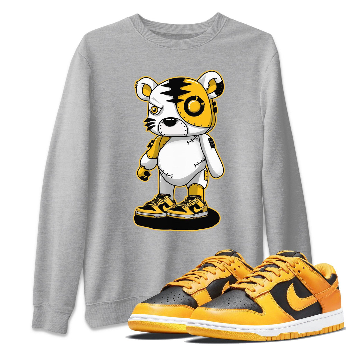 Dunk Championship Goldenrod Sneaker Match Tees Cyborg Tiger Sneaker Tees Dunk Championship Goldenrod Jordan to match sneaker T-Shirt Crew Neck Shirts