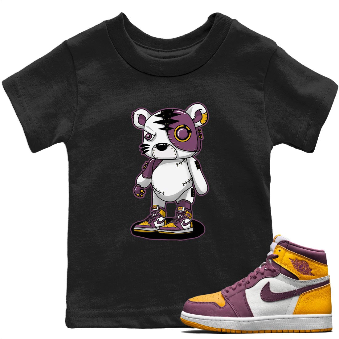 Jordan 1 Brotherhood Sneaker Matching T-Shirt Cyborg Tiger Sneaker Tees Jordan 1 Brotherhood Sneaker Release Tees Kids Shirts