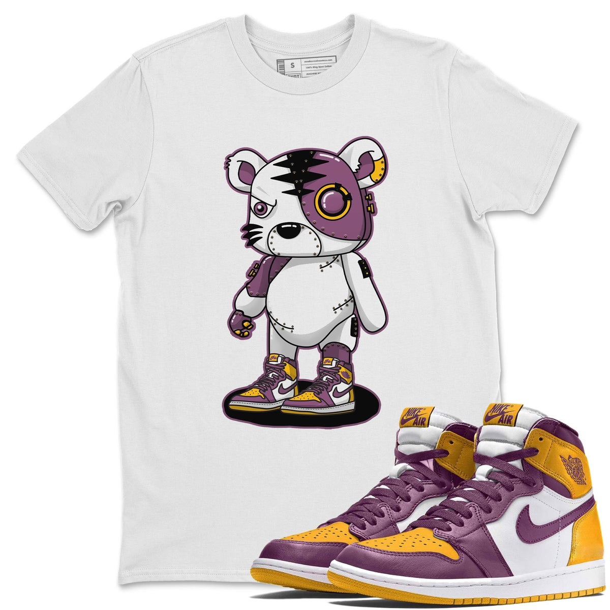 Jordan 1 Brotherhood Sneaker Matching T-Shirt Cyborg Tiger Sneaker Tees Jordan 1 Brotherhood Sneaker Release Tees Crew Neck Tees