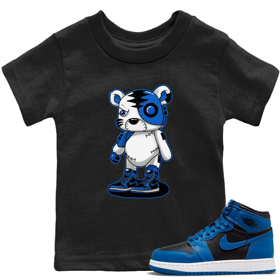 Jordan 1 Dark Marina Blue Sneaker Matching T-Shirt Cyborg Tiger Sneaker Tees Jordan 1 Dark Marina Blue Sneaker Release Tees Kids Shirts