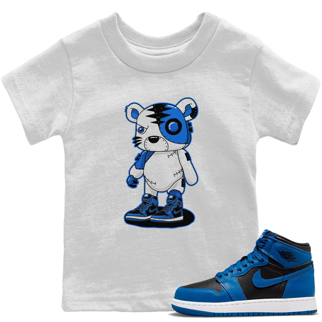 Jordan 1 Dark Marina Blue Sneaker Matching T-Shirt Cyborg Tiger Sneaker Tees Jordan 1 Dark Marina Blue Sneaker Release Tees Kids Shirts