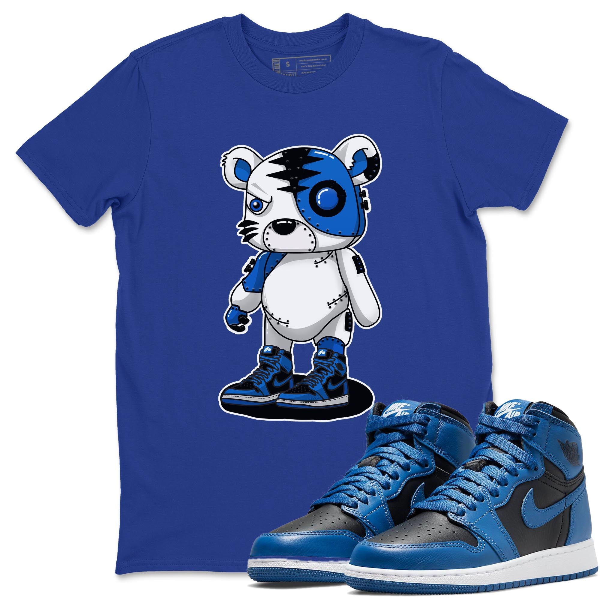 Jordan 1 Dark Marina Blue Sneaker Matching T-Shirt Cyborg Tiger Sneaker Tees Jordan 1 Dark Marina Blue Sneaker Release Tees Crew Neck Tees