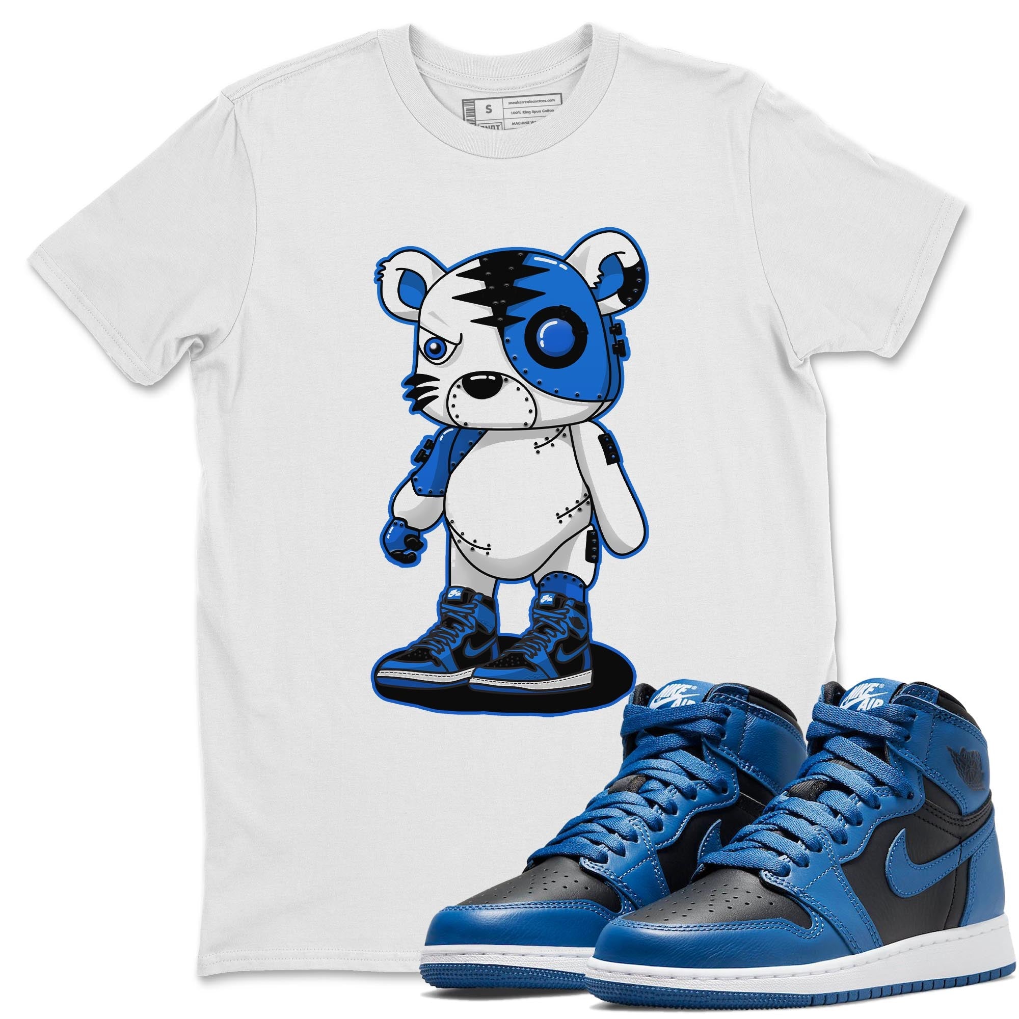 Jordan 1 Dark Marina Blue Sneaker Matching T-Shirt Cyborg Tiger Sneaker Tees Jordan 1 Dark Marina Blue Sneaker Release Tees Crew Neck Tees