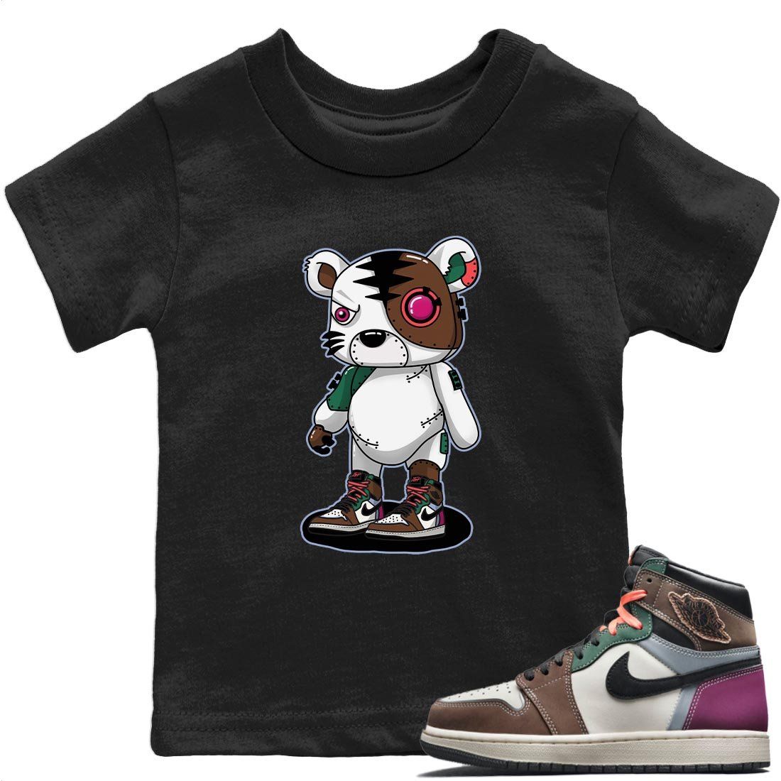 Jordan 1 Hand Crafted Sneaker Matching T-Shirt Cyborg Tiger Sneaker Tees Jordan 1 Hand Crafted Sneaker Release Tees Kids Shirts