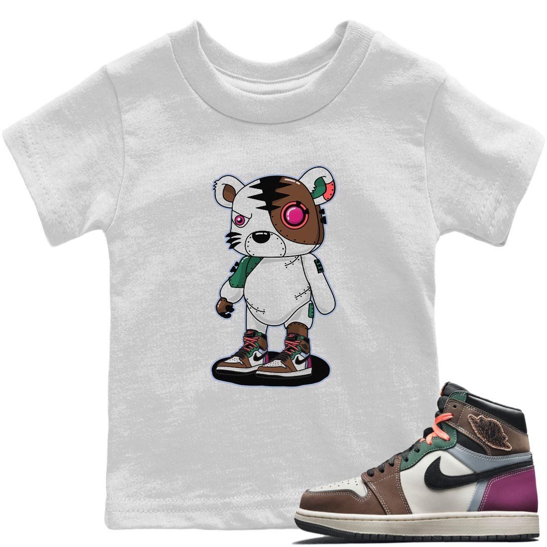 Jordan 1 Hand Crafted Sneaker Matching T-Shirt Cyborg Tiger Sneaker Tees Jordan 1 Hand Crafted Sneaker Release Tees Kids Shirts