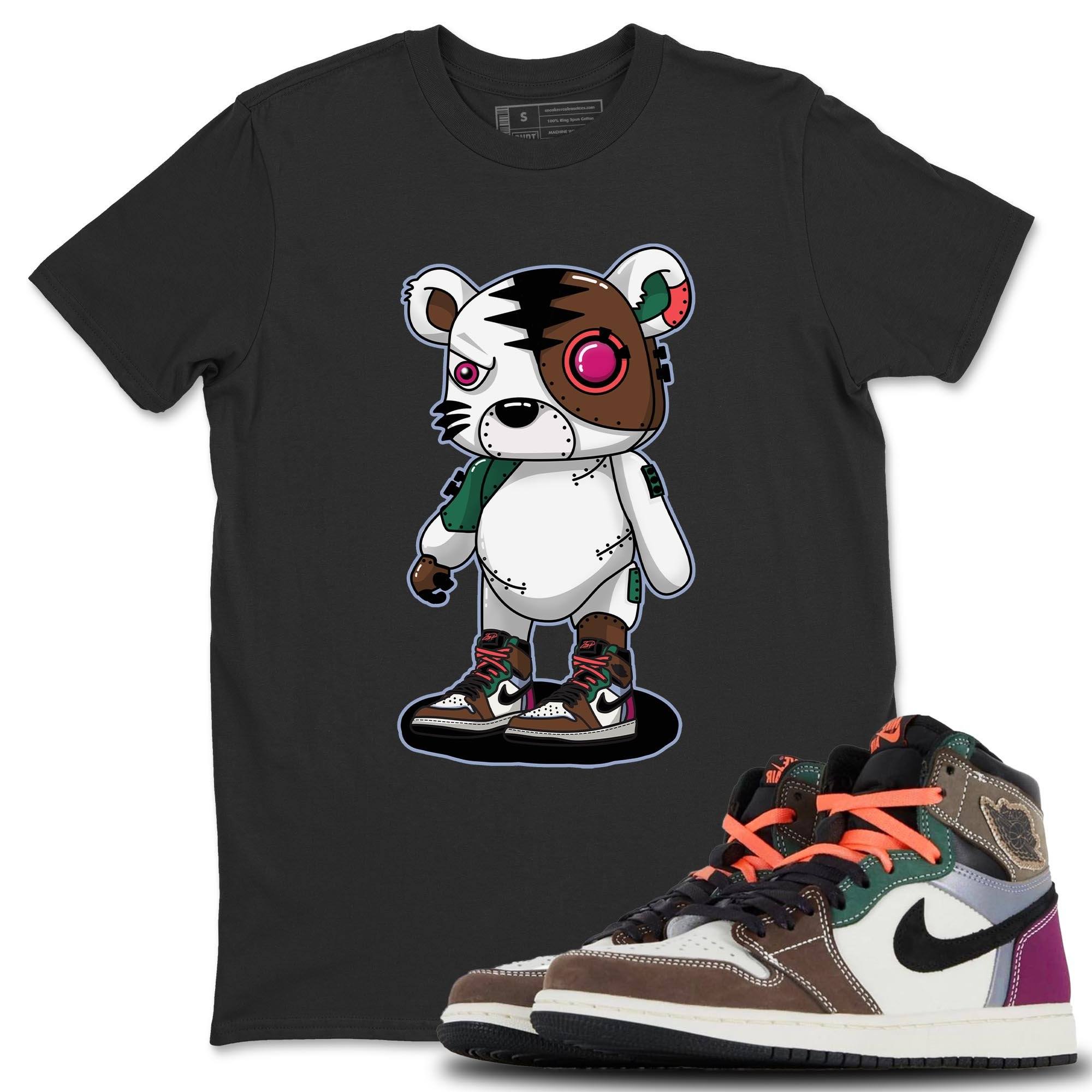 Jordan 1 Hand Crafted Sneaker Matching T-Shirt Cyborg Tiger Sneaker Tees Jordan 1 Hand Crafted Sneaker Release Tees Crew Neck Tees