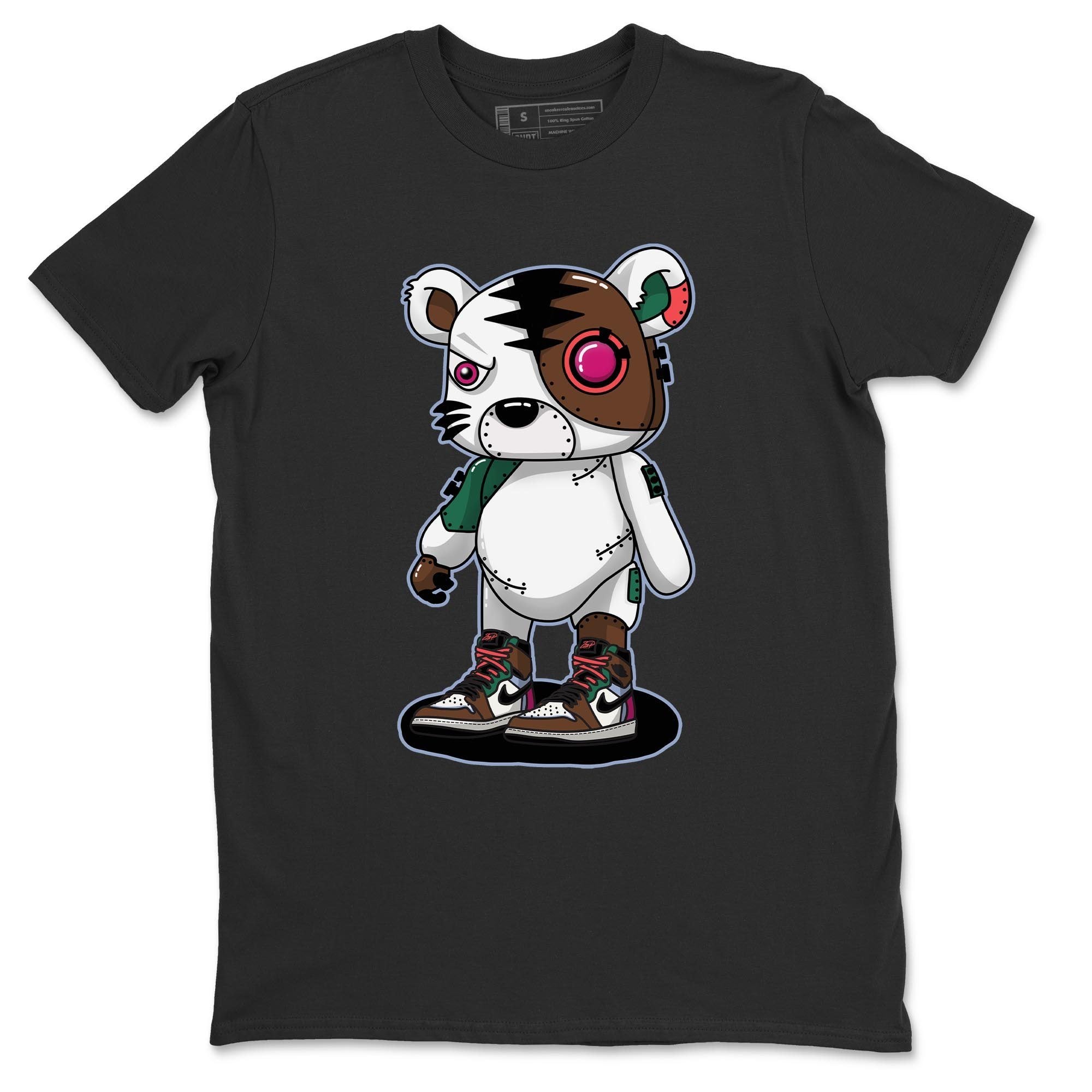 Jordan 1 Hand Crafted Sneaker Matching T-Shirt Cyborg Tiger Sneaker Tees Jordan 1 Hand Crafted Sneaker Release Tees Crew Neck Tees