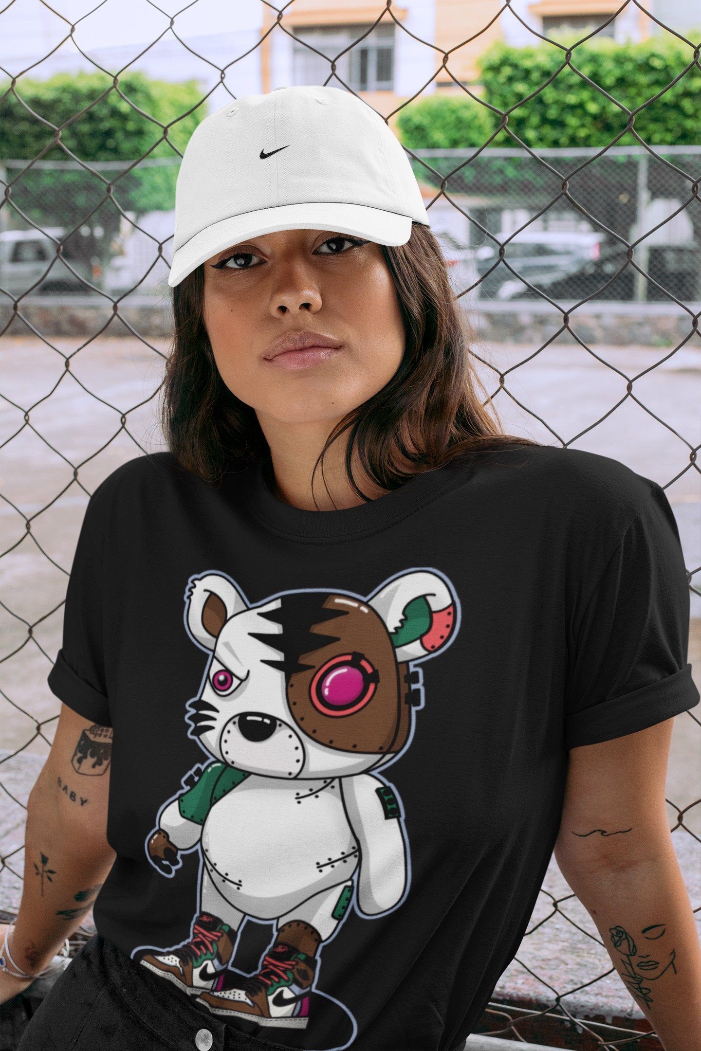 Jordan 1 Hand Crafted Sneaker Matching T-Shirt Cyborg Tiger Sneaker Tees Jordan 1 Hand Crafted Sneaker Release Tees Crew Neck Tees