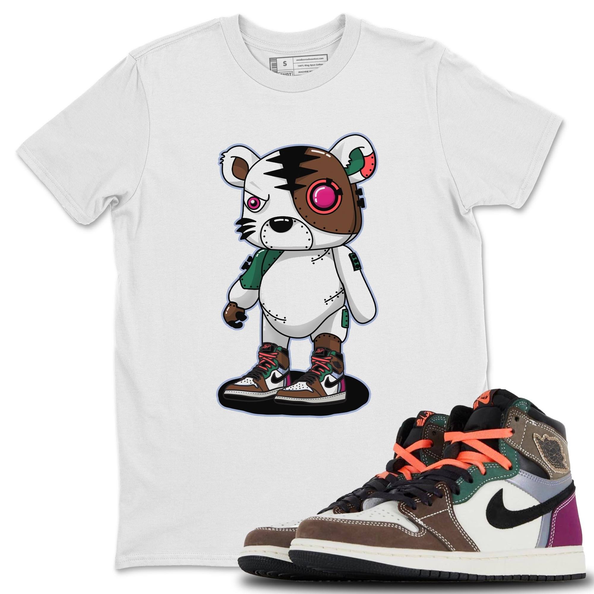 Jordan 1 Hand Crafted Sneaker Matching T-Shirt Cyborg Tiger Sneaker Tees Jordan 1 Hand Crafted Sneaker Release Tees Crew Neck Tees
