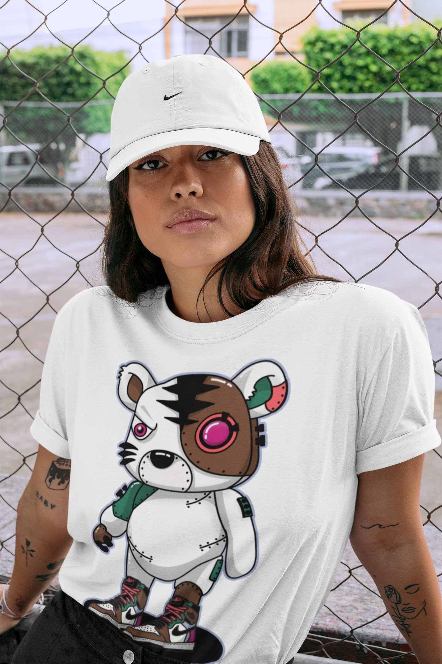 Jordan 1 Hand Crafted Sneaker Matching T-Shirt Cyborg Tiger Sneaker Tees Jordan 1 Hand Crafted Sneaker Release Tees Crew Neck Tees