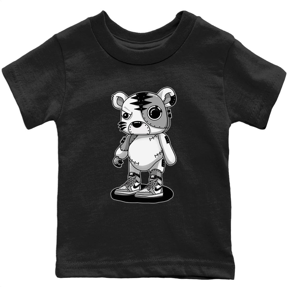 Jordan 1 Light Smoke Grey Sneaker Matching T-Shirt Cyborg Tiger Sneaker Tees Jordan 1 Light Smoke Grey Sneaker Release Tees Kids Shirts