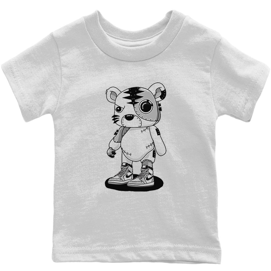 Jordan 1 Light Smoke Grey Sneaker Matching T-Shirt Cyborg Tiger Sneaker Tees Jordan 1 Light Smoke Grey Sneaker Release Tees Kids Shirts