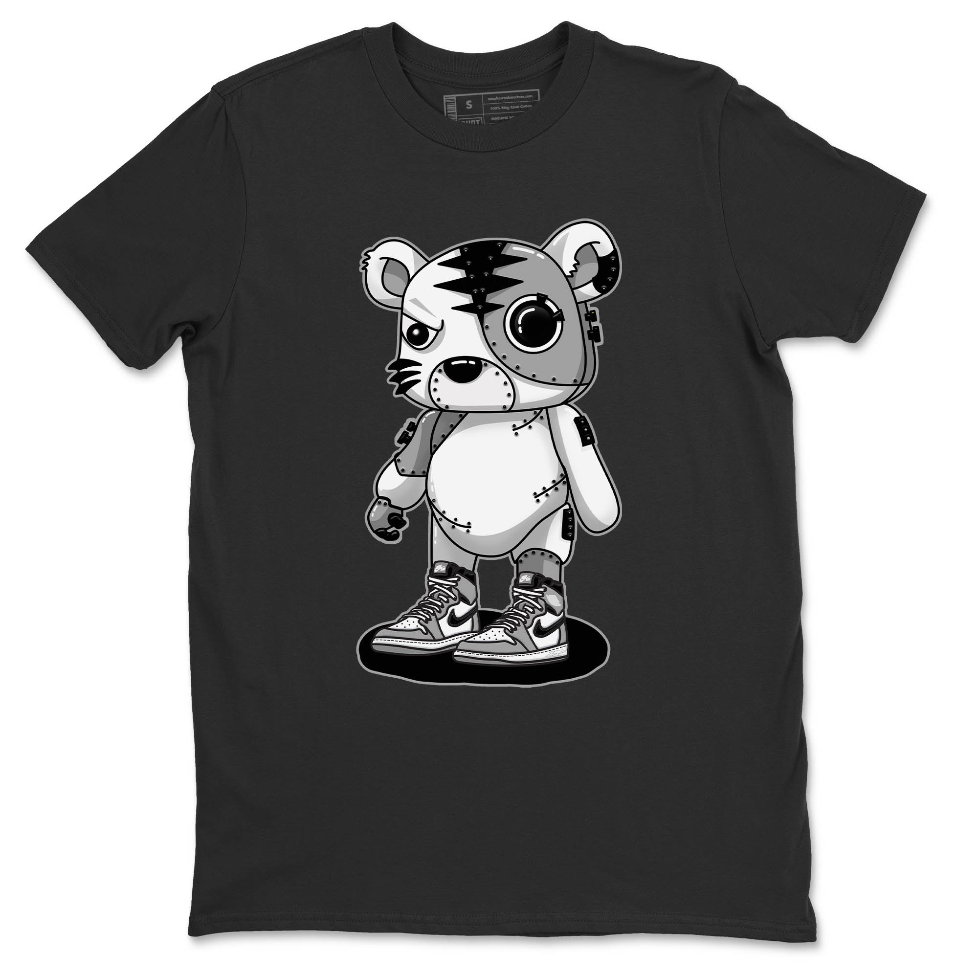 Jordan 1 Light Smoke Grey Sneaker Matching T-Shirt Cyborg Tiger Sneaker Tees Jordan 1 Light Smoke Grey Sneaker Release Tees Crew Neck Tees
