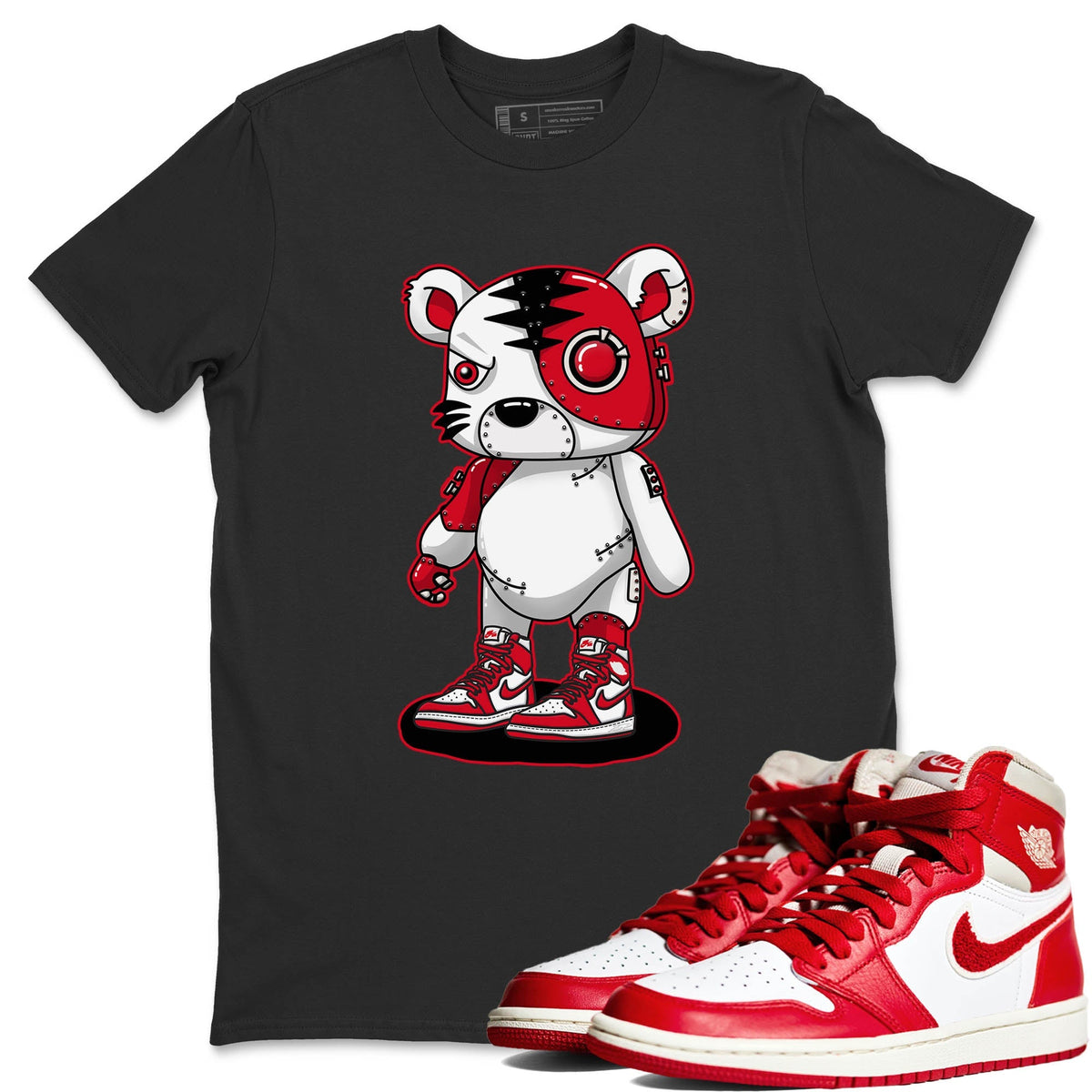 Jordan 1 Newstalgia Sneaker Matching T-Shirt Cyborg Tiger Sneaker Tees Jordan 1 Newstalgia Sneaker Release Tees Crew Neck Tees