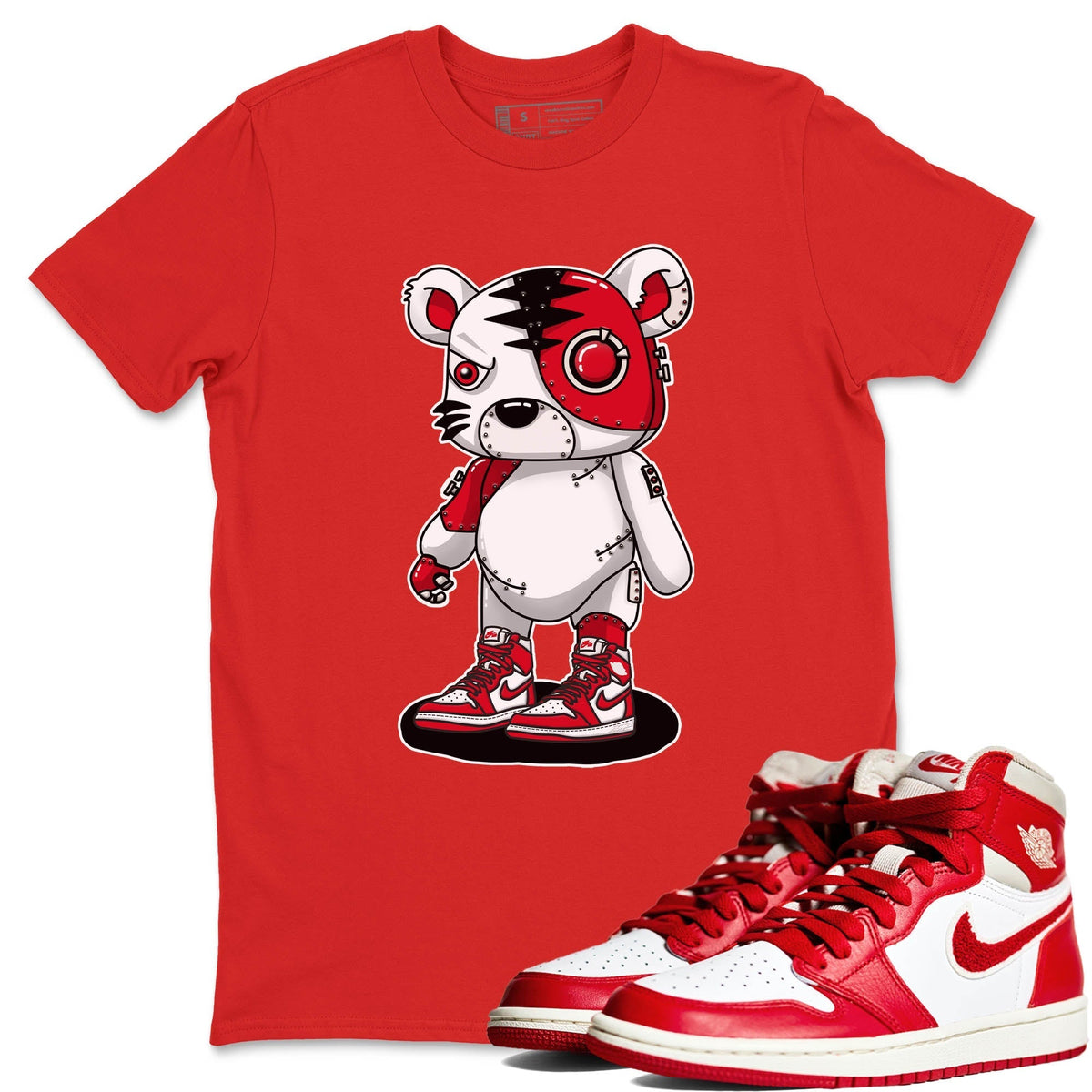Jordan 1 Newstalgia Sneaker Matching T-Shirt Cyborg Tiger Sneaker Tees Jordan 1 Newstalgia Sneaker Release Tees Crew Neck Tees
