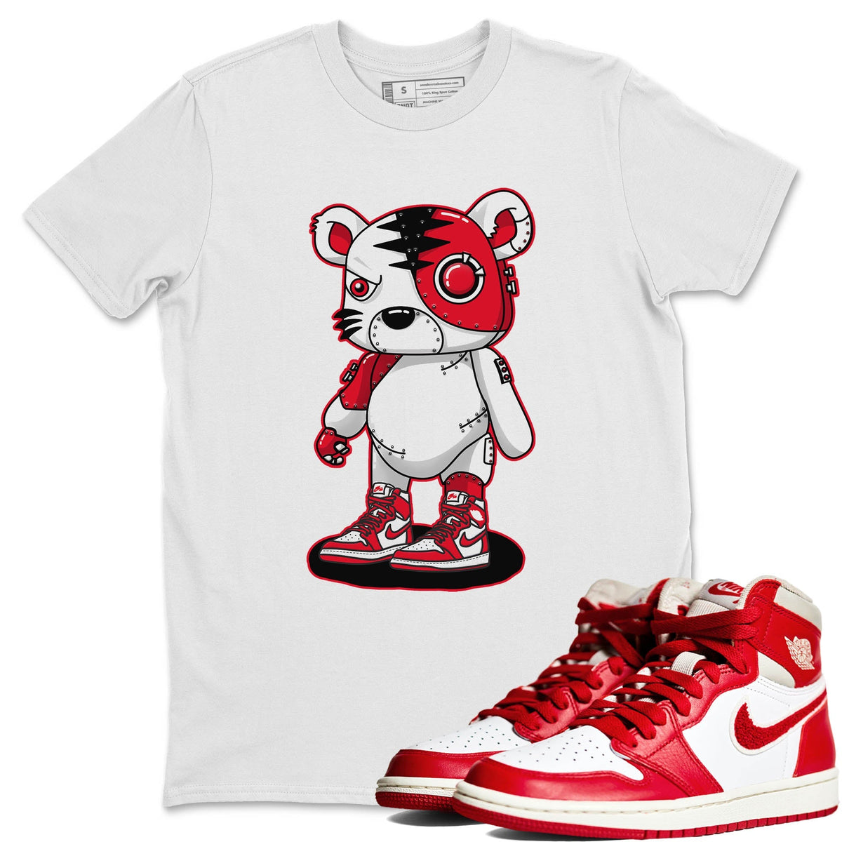 Jordan 1 Newstalgia Sneaker Matching T-Shirt Cyborg Tiger Sneaker Tees Jordan 1 Newstalgia Sneaker Release Tees Crew Neck Tees