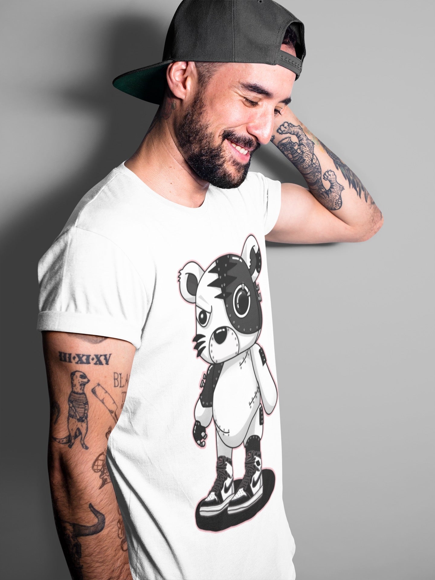 Jordan 1 Stage Haze Sneaker Matching T-Shirt Cyborg Tiger Sneaker Tees Jordan 1 Stage Haze Sneaker Release Tees Crew Neck Tees