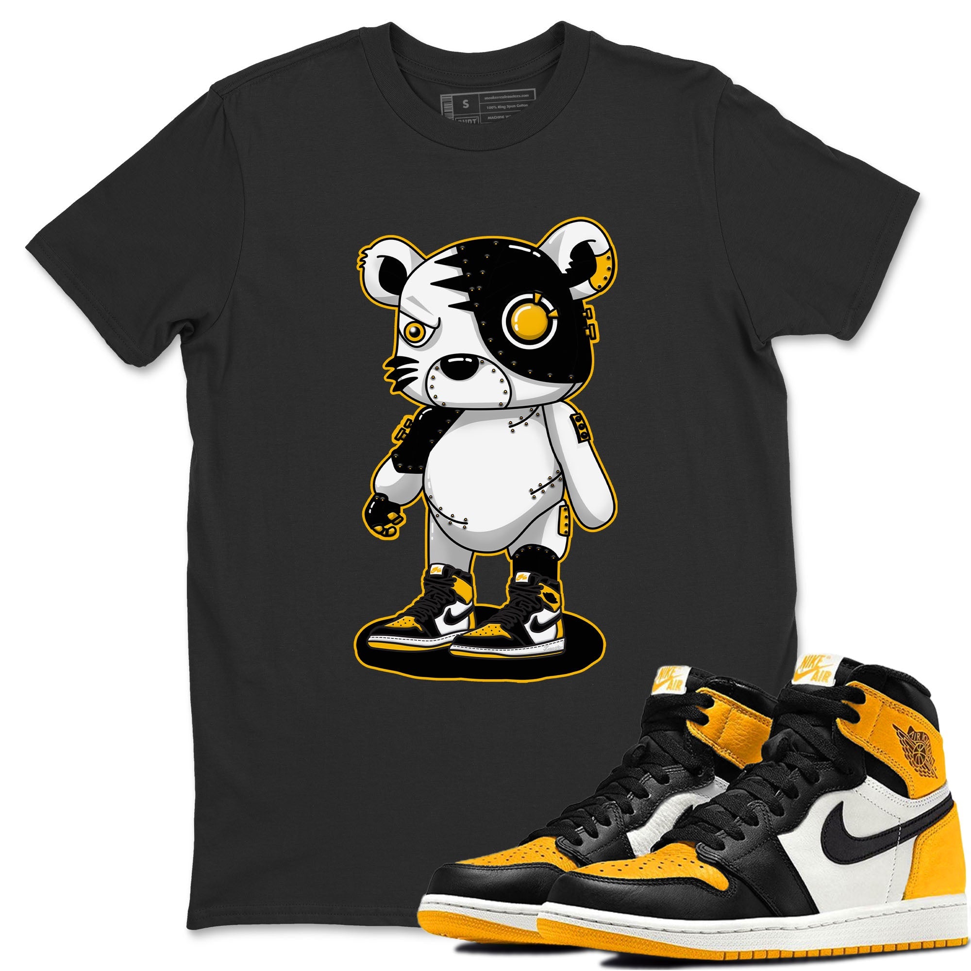 Jordan 1 Taxi Sneaker Matching T-Shirt Cyborg Tiger Sneaker Tees Jordan 1 Taxi Sneaker Release Tees Crew Neck Tees