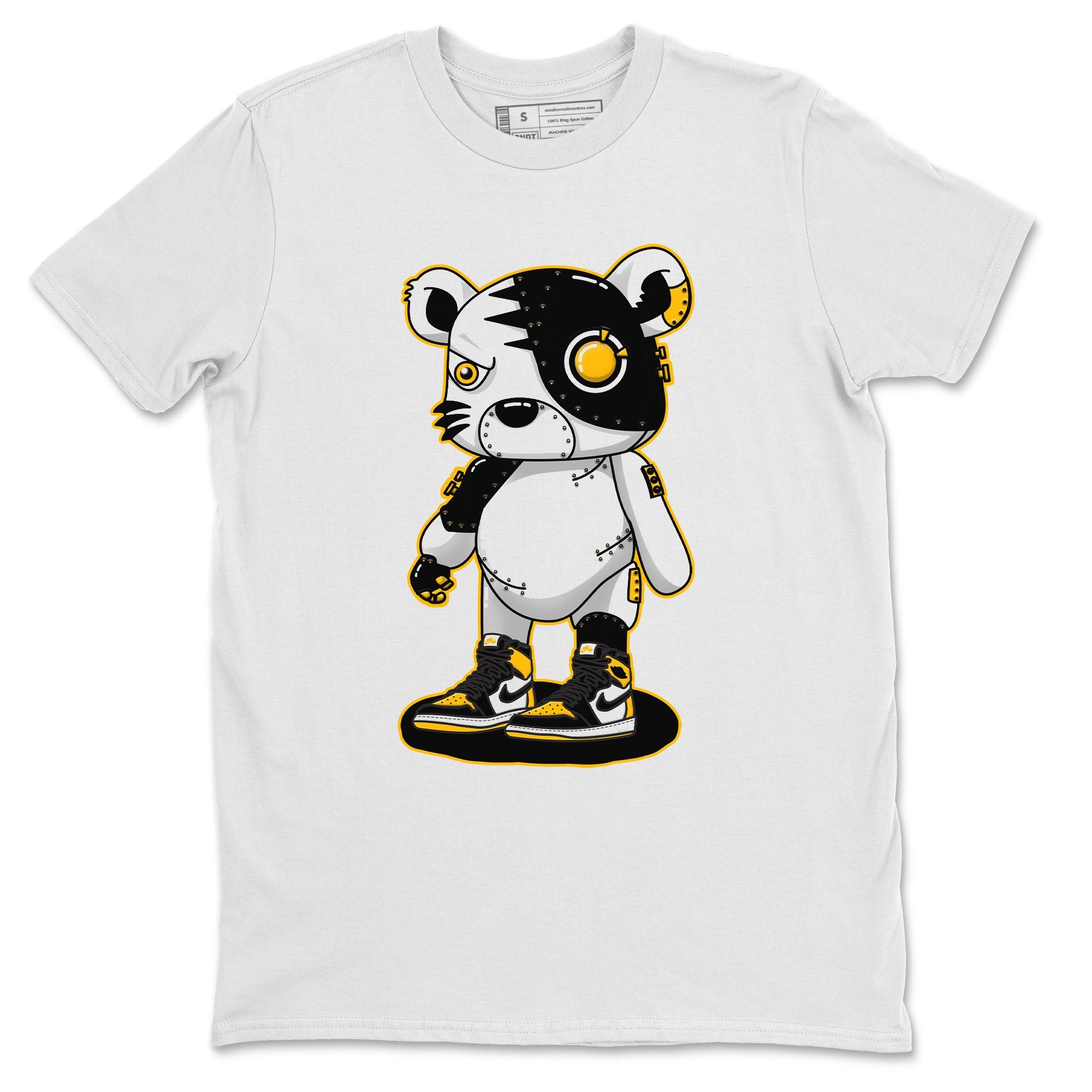 Jordan 1 Taxi Sneaker Matching T-Shirt Cyborg Tiger Sneaker Tees Jordan 1 Taxi Sneaker Release Tees Crew Neck Tees