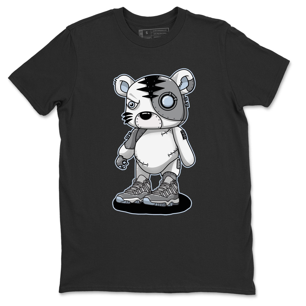 Jordan 11 Cool Grey Sneaker Matching T-Shirt Cyborg Tiger Sneaker Tees Jordan 11 Cool Grey Sneaker Release Tees Crew Neck Tees