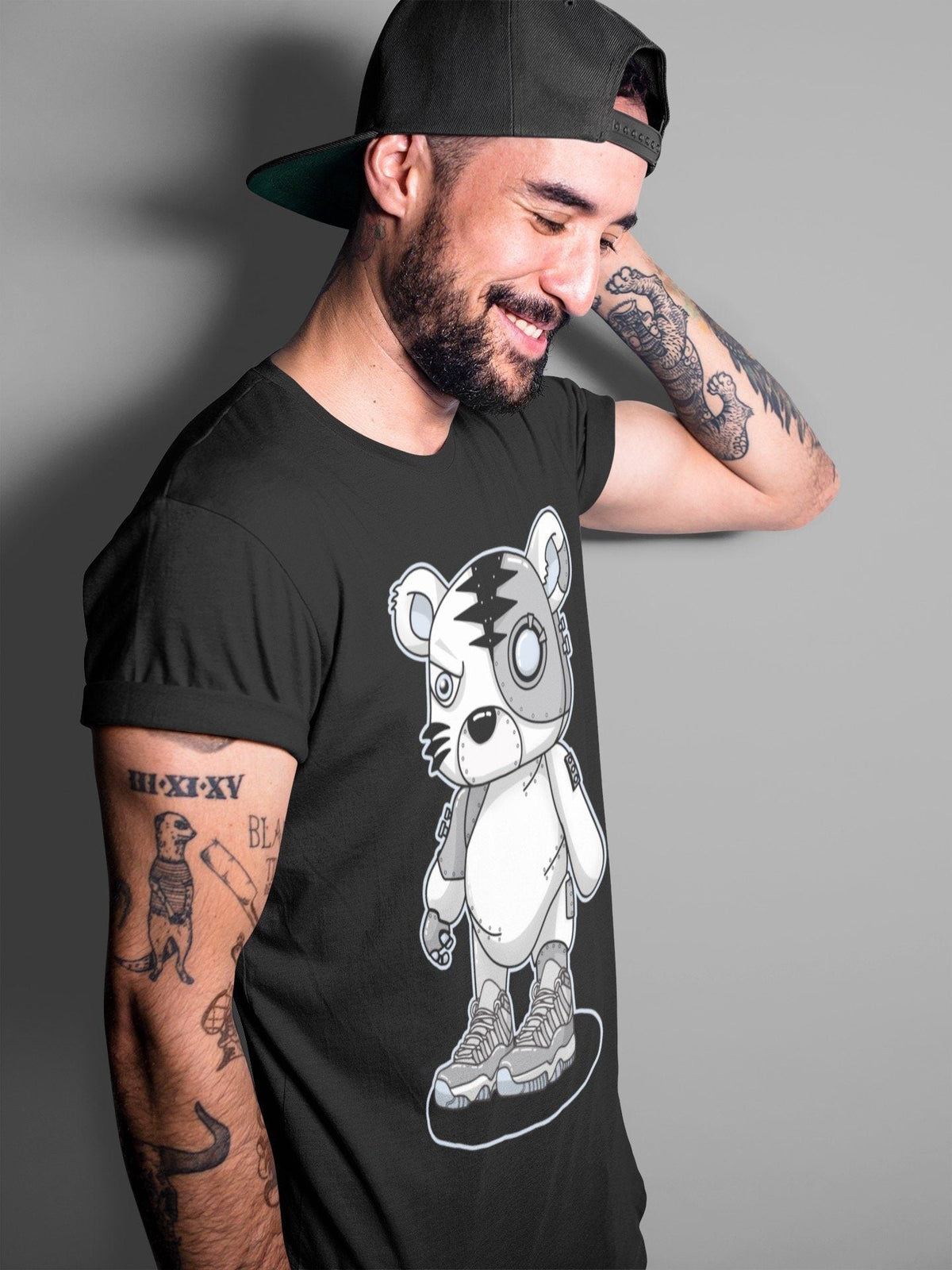 Jordan 11 Cool Grey Sneaker Matching T-Shirt Cyborg Tiger Sneaker Tees Jordan 11 Cool Grey Sneaker Release Tees Crew Neck Tees