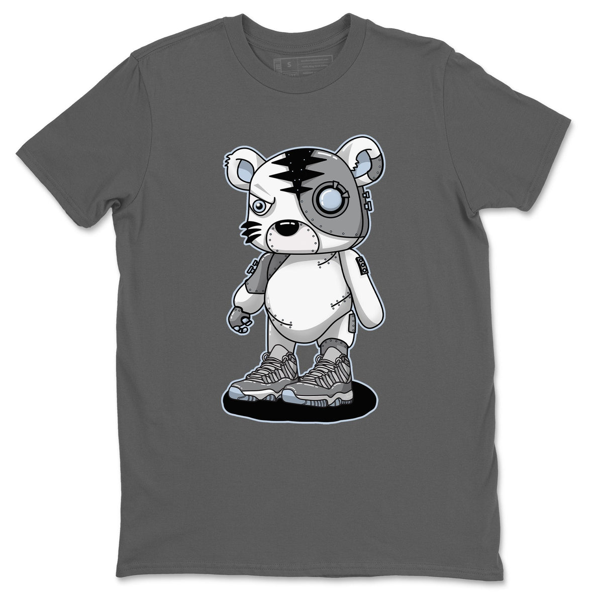 Jordan 11 Cool Grey Sneaker Matching T-Shirt Cyborg Tiger Sneaker Tees Jordan 11 Cool Grey Sneaker Release Tees Crew Neck Tees