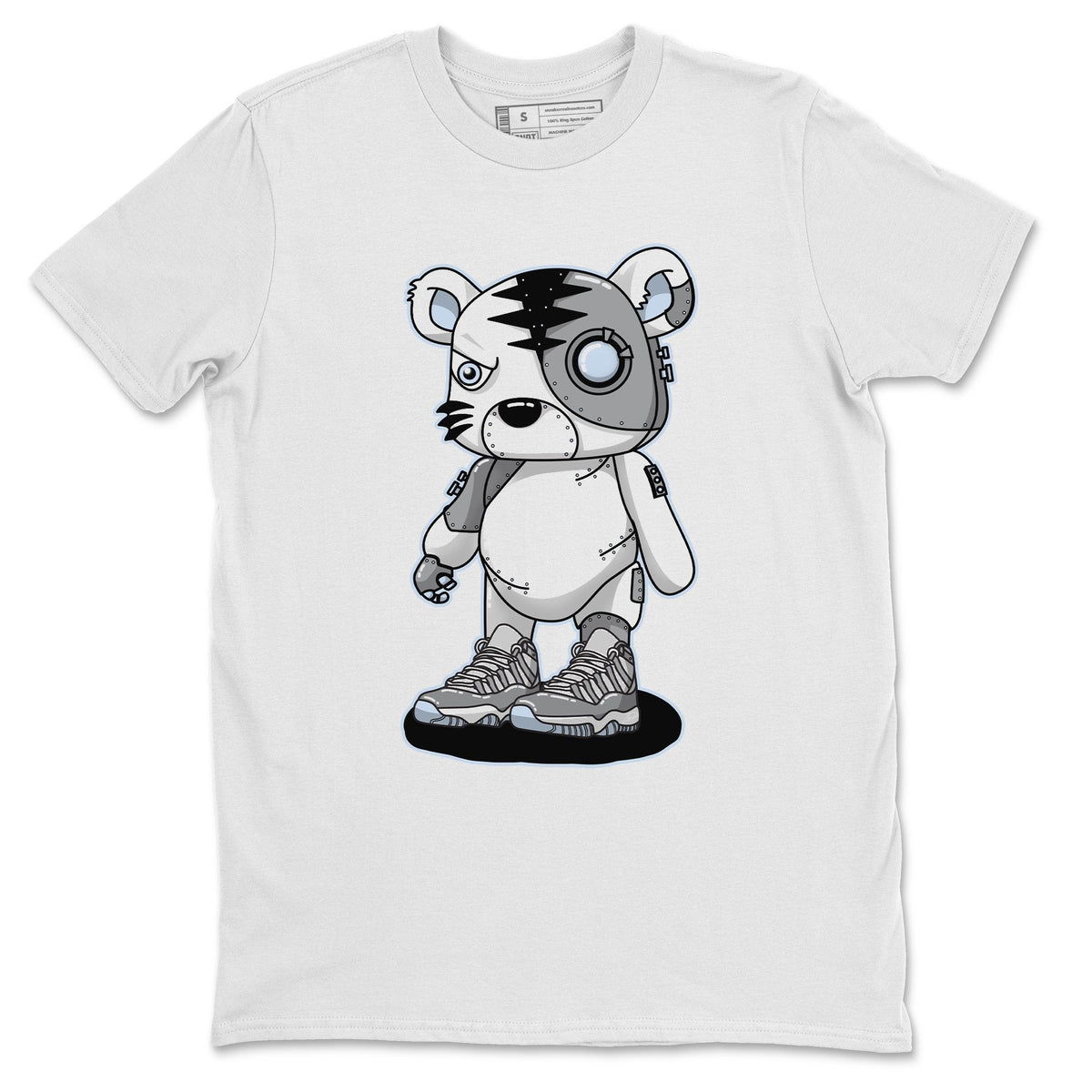 Jordan 11 Cool Grey Sneaker Matching T-Shirt Cyborg Tiger Sneaker Tees Jordan 11 Cool Grey Sneaker Release Tees Crew Neck Tees