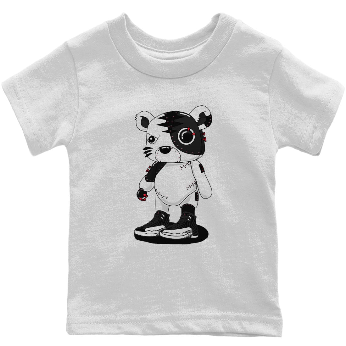 Jordan 12 Playoffs Sneaker Matching T-Shirt Cyborg Tiger Sneaker Tees Jordan 12 Playoffs Sneaker Release Tees Kids Shirts