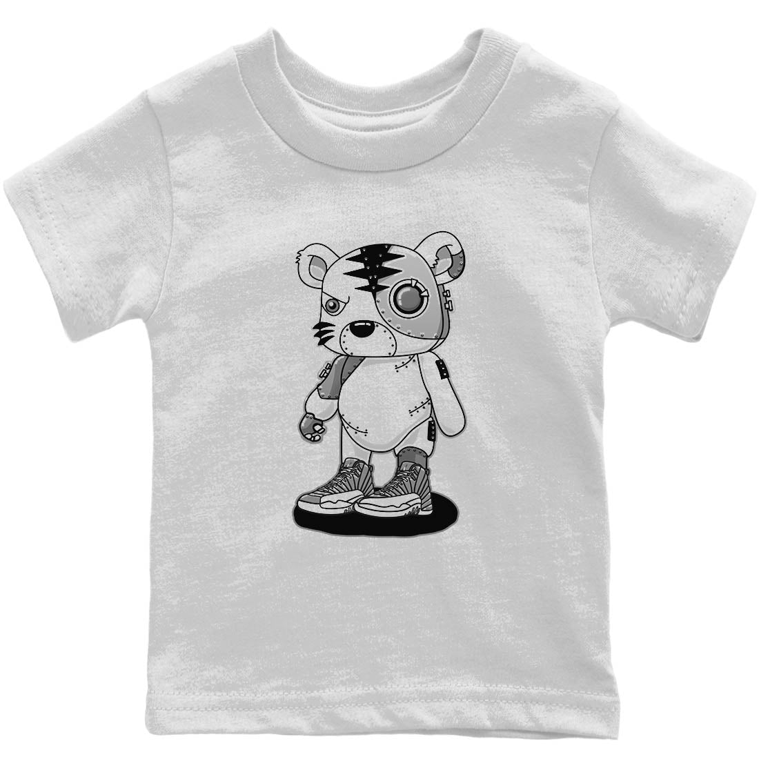 Jordan 12 Stealth Sneaker Matching T-Shirt Cyborg Tiger Sneaker Tees Jordan 12 Stealth Sneaker Release Tees Kids Shirts