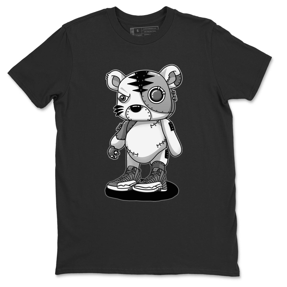 Jordan 12 Stealth Sneaker Matching T-Shirt Cyborg Tiger Sneaker Tees Jordan 12 Stealth Sneaker Release Tees Crew Neck Tees