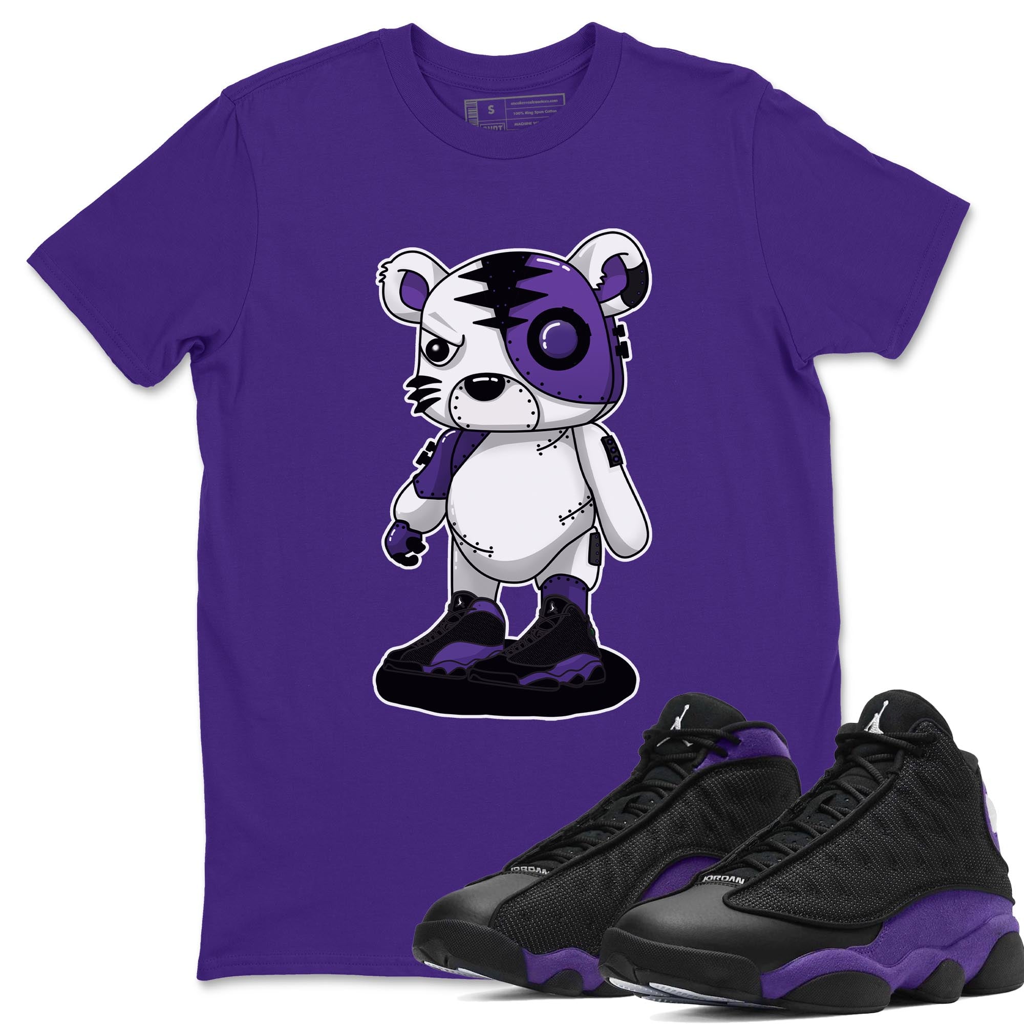 Jordan 13 Court Purple Shirt To Match Jordans Cyborg Tiger Sneaker Tees Jordan 13 Court Purple Drip Gear Zone Sneaker Matching Clothing Unisex Shirts