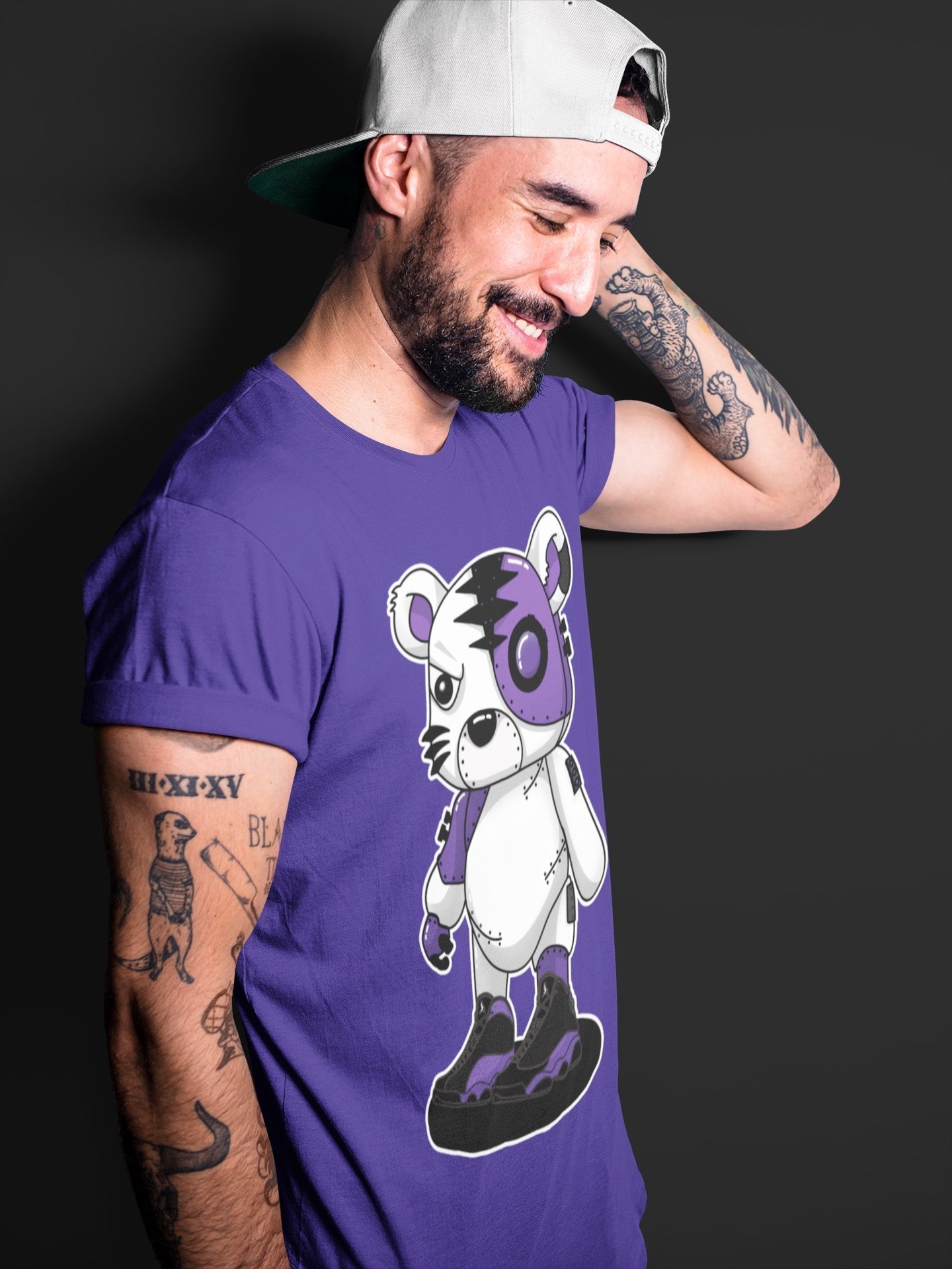 Jordan 13 Court Purple Shirt To Match Jordans Cyborg Tiger Sneaker Tees Jordan 13 Court Purple Drip Gear Zone Sneaker Matching Clothing Unisex Shirts