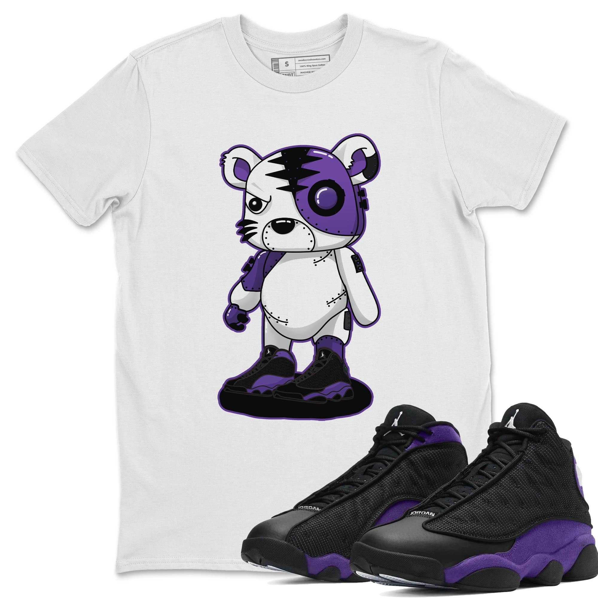Jordan 13 Court Purple Shirt To Match Jordans Cyborg Tiger Sneaker Tees Jordan 13 Court Purple Drip Gear Zone Sneaker Matching Clothing Unisex Shirts
