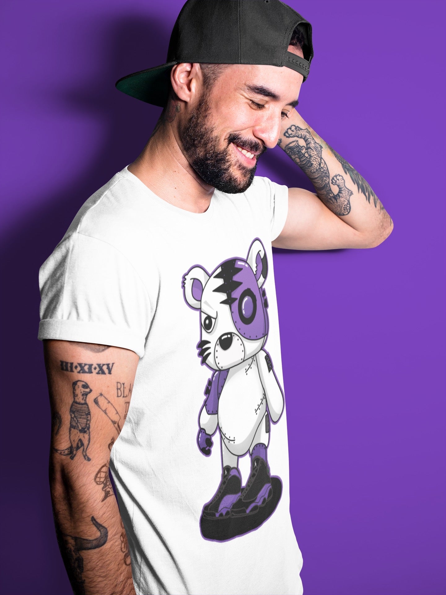 Jordan 13 Court Purple Shirt To Match Jordans Cyborg Tiger Sneaker Tees Jordan 13 Court Purple Drip Gear Zone Sneaker Matching Clothing Unisex Shirts