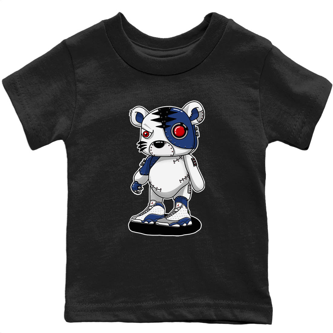 Jordan 13 French Blue Sneaker Matching T-Shirt Cyborg Tiger Sneaker Tees Jordan 13 French Blue Sneaker Release Tees Kids Shirts