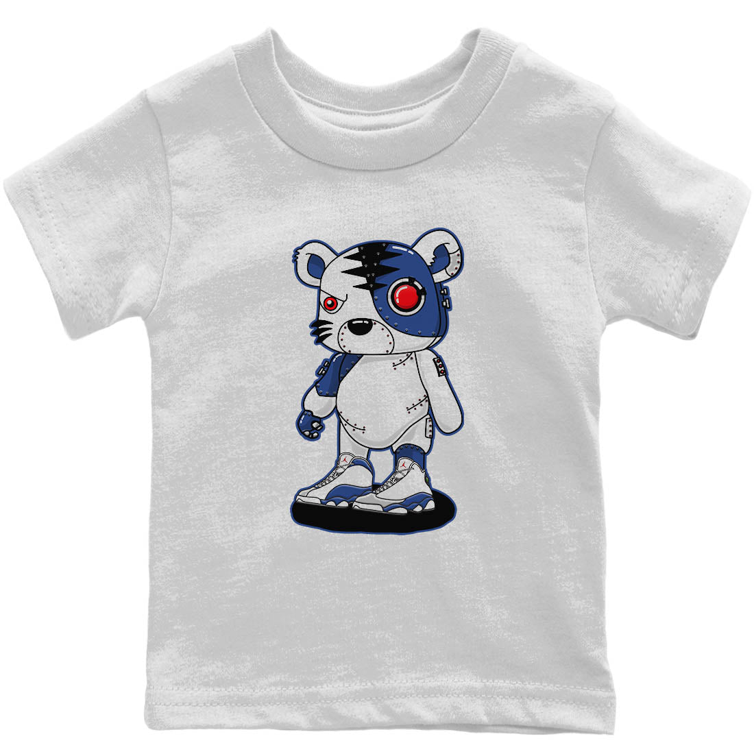 Jordan 13 French Blue Sneaker Matching T-Shirt Cyborg Tiger Sneaker Tees Jordan 13 French Blue Sneaker Release Tees Kids Shirts