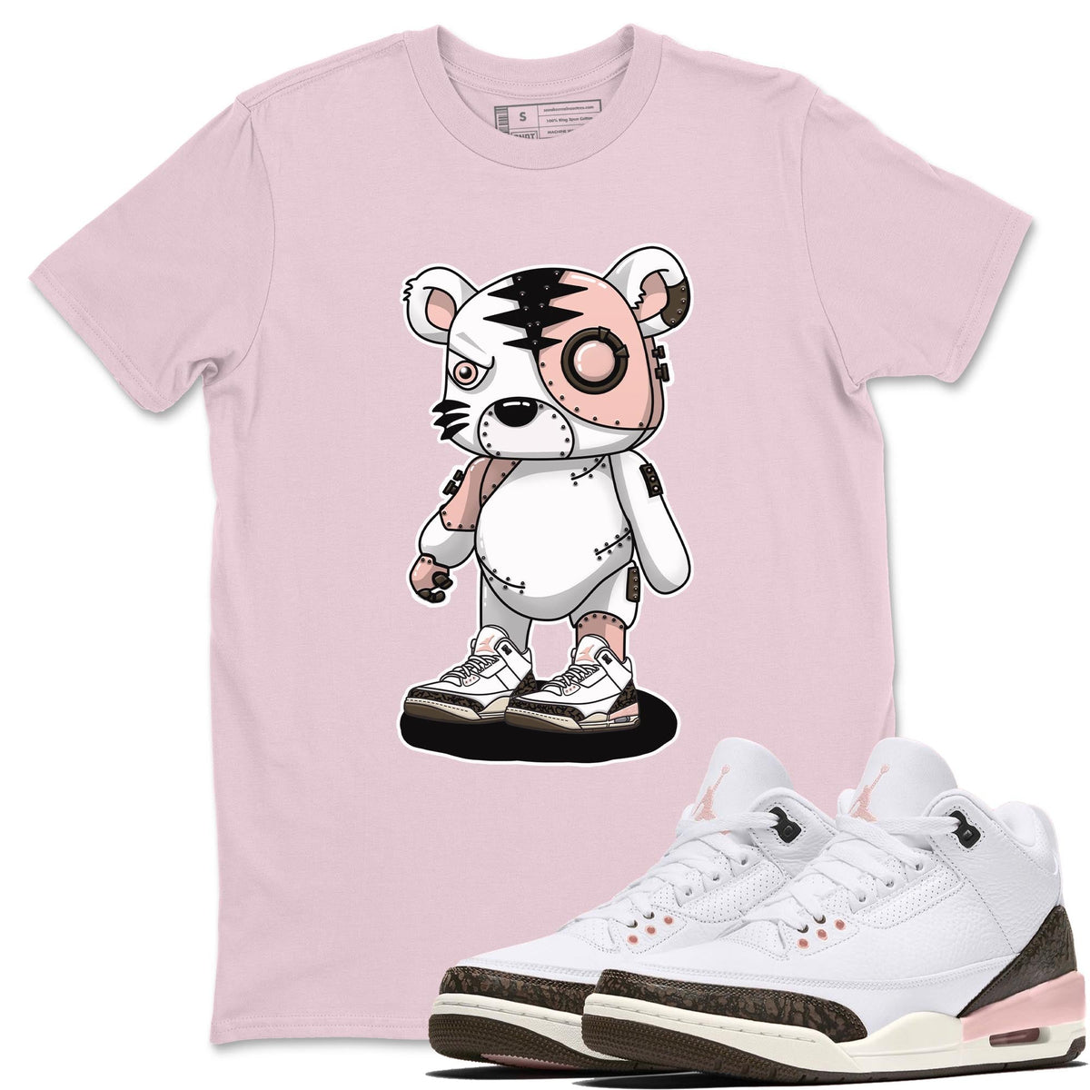 Jordan 3 Atmosphere Sneaker Matching T-Shirt Cyborg Tiger Sneaker Tees Jordan 3 Atmosphere Sneaker Release Tees Crew Neck Tees