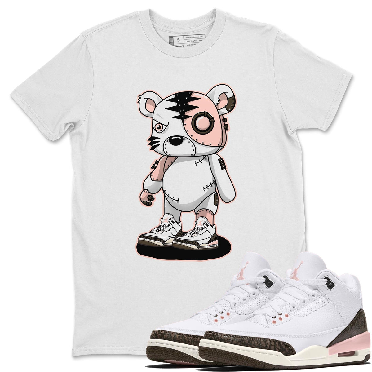 Jordan 3 Atmosphere Sneaker Matching T-Shirt Cyborg Tiger Sneaker Tees Jordan 3 Atmosphere Sneaker Release Tees Crew Neck Tees