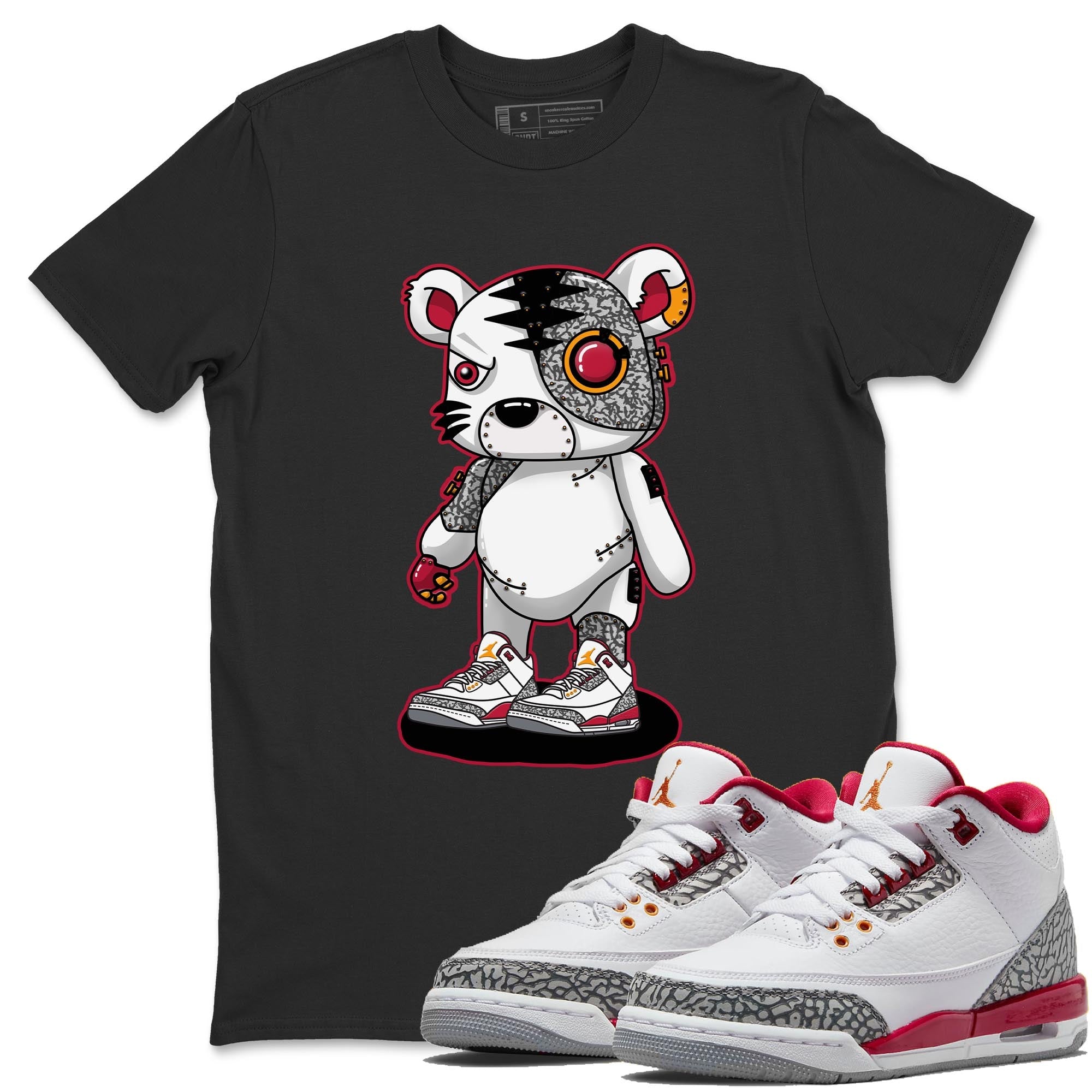 Jordan 3 Cardinal Shirt To Match Jordans Cyborg Tiger Sneaker Tees Jordan 3 Cardinal Drip Gear Zone Sneaker Matching Clothing Unisex Shirts