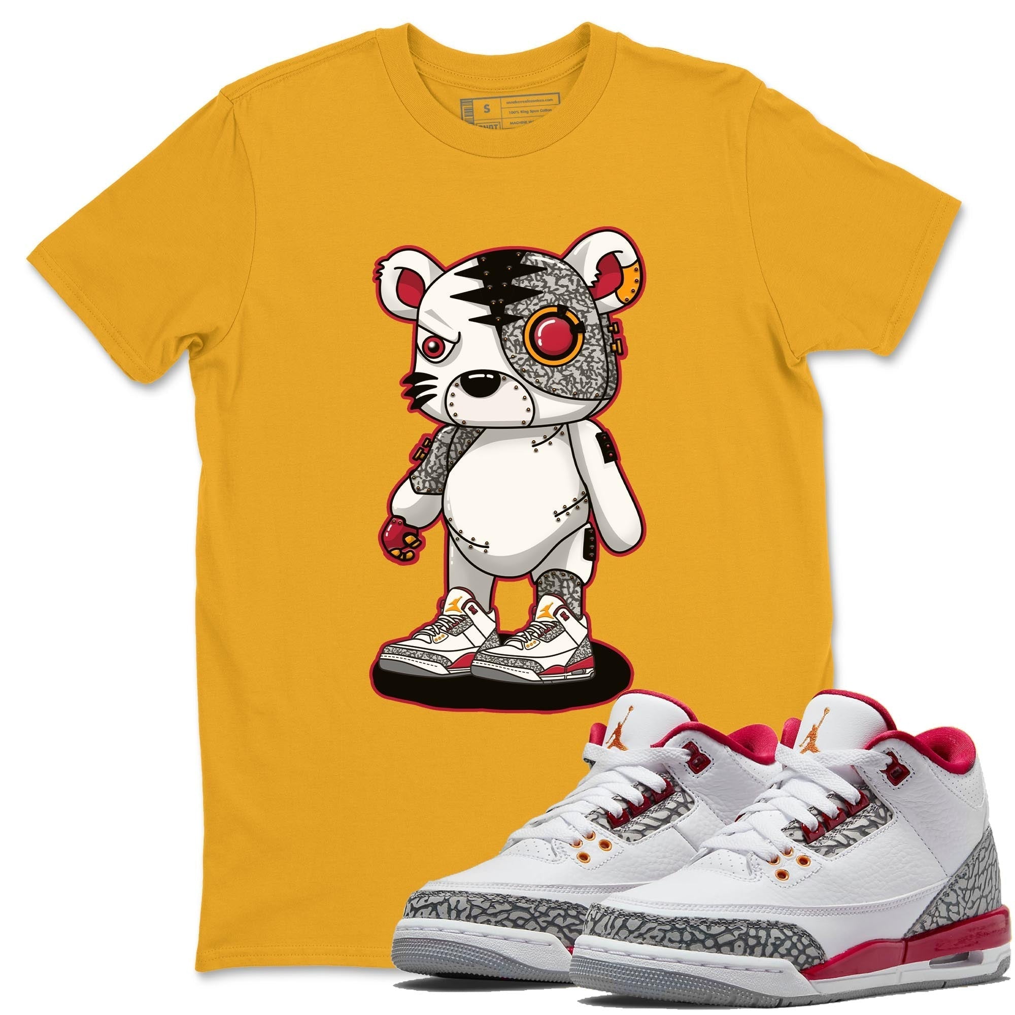 Jordan 3 Cardinal Shirt To Match Jordans Cyborg Tiger Sneaker Tees Jordan 3 Cardinal Drip Gear Zone Sneaker Matching Clothing Unisex Shirts